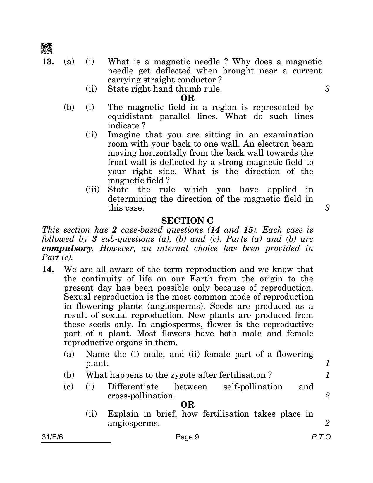 CBSE Class 10 31-B-6 SCIENCE Blind 2022 Compartment Question Paper - Page 9