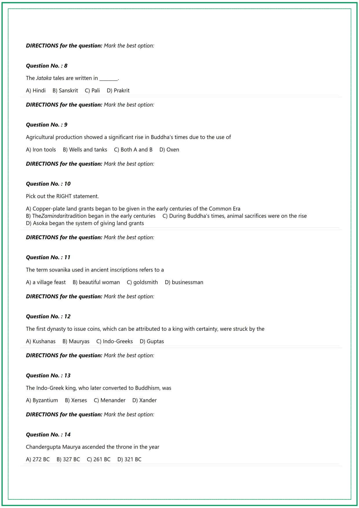 CUET UG History Sample Paper - Page 2