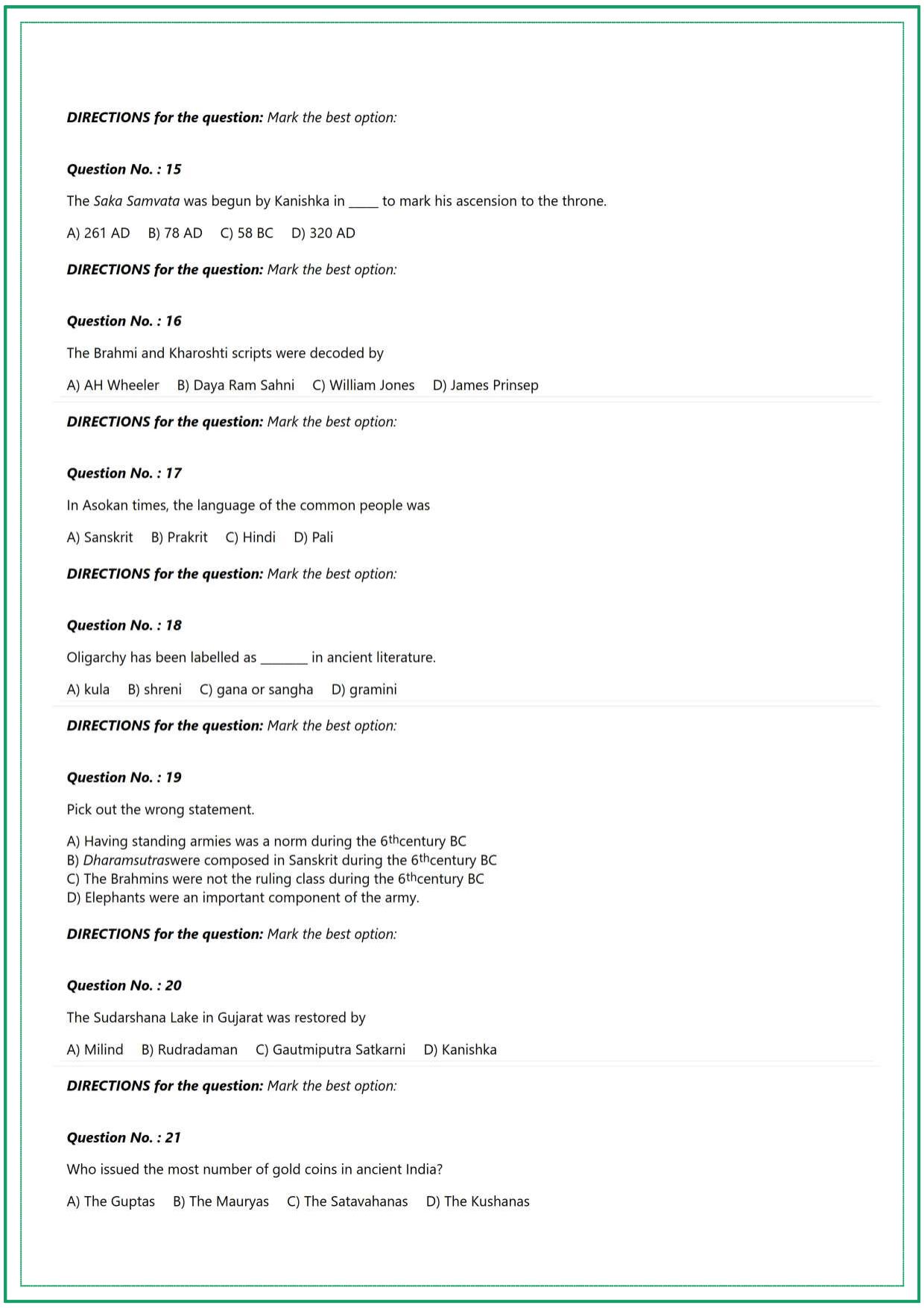CUET UG History Sample Paper - Page 3