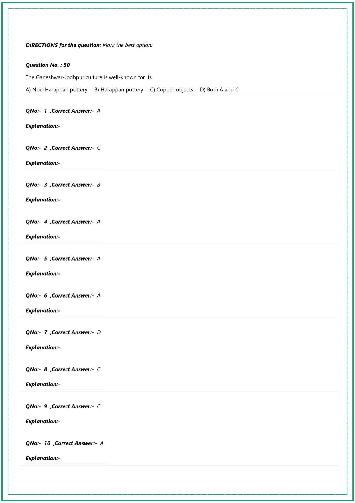 CUET UG History Sample Paper - Page 8