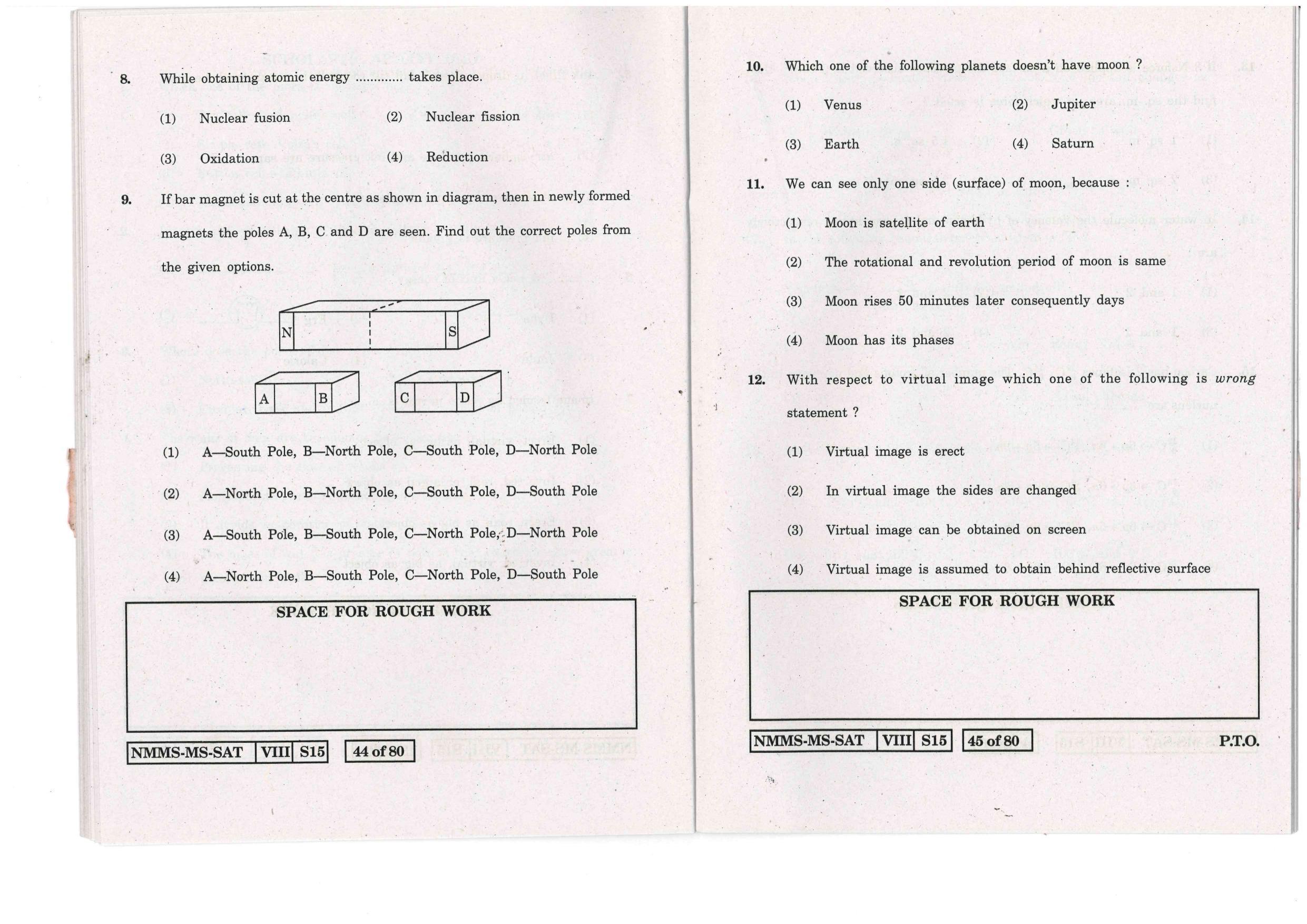 SAT MARATHI WITH ENGLISH VERSION 2016-17 Class 8 Maharashtra NMMS Question Papers - Page 23