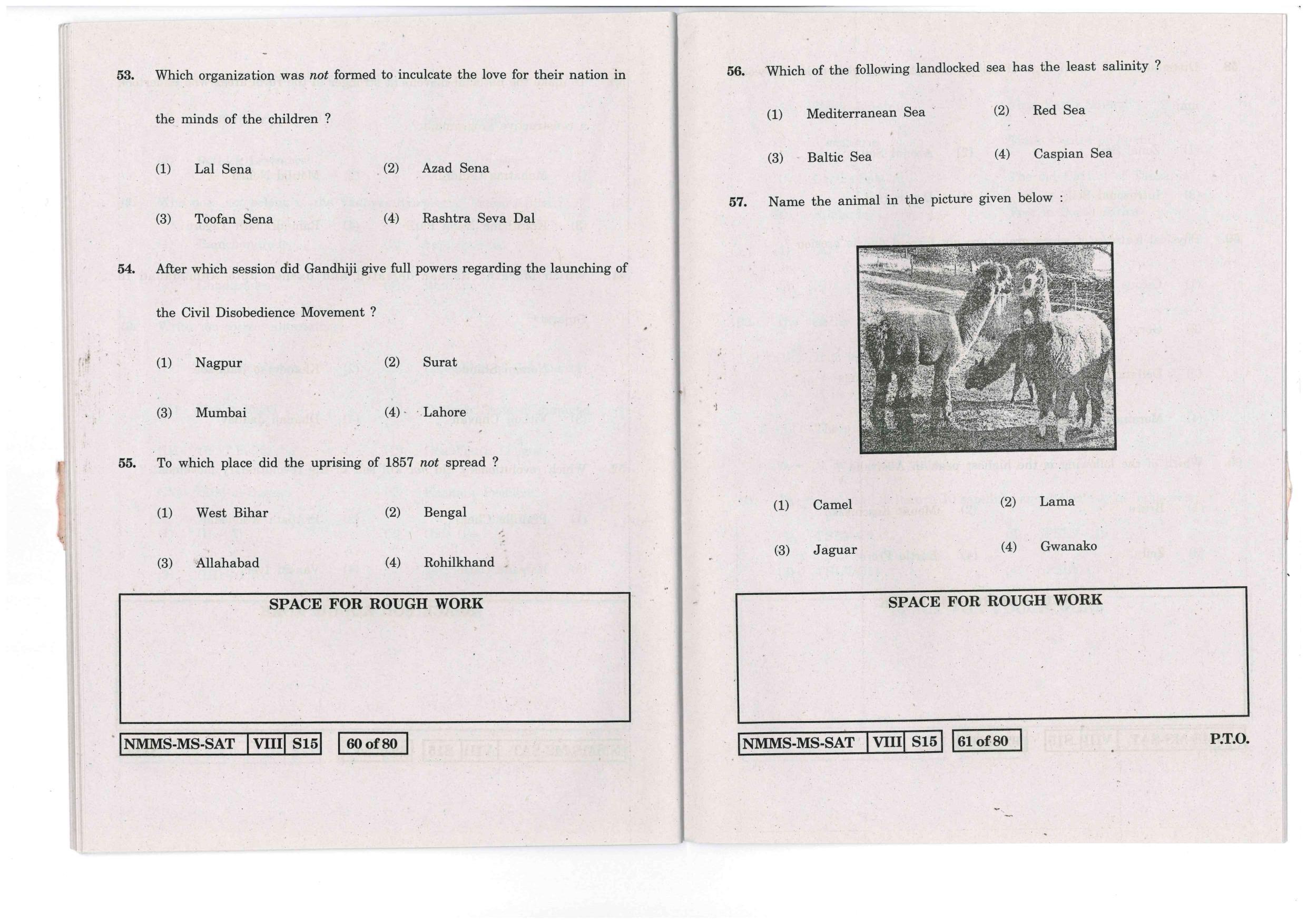 SAT MARATHI WITH ENGLISH VERSION 2016-17 Class 8 Maharashtra NMMS Question Papers - Page 31