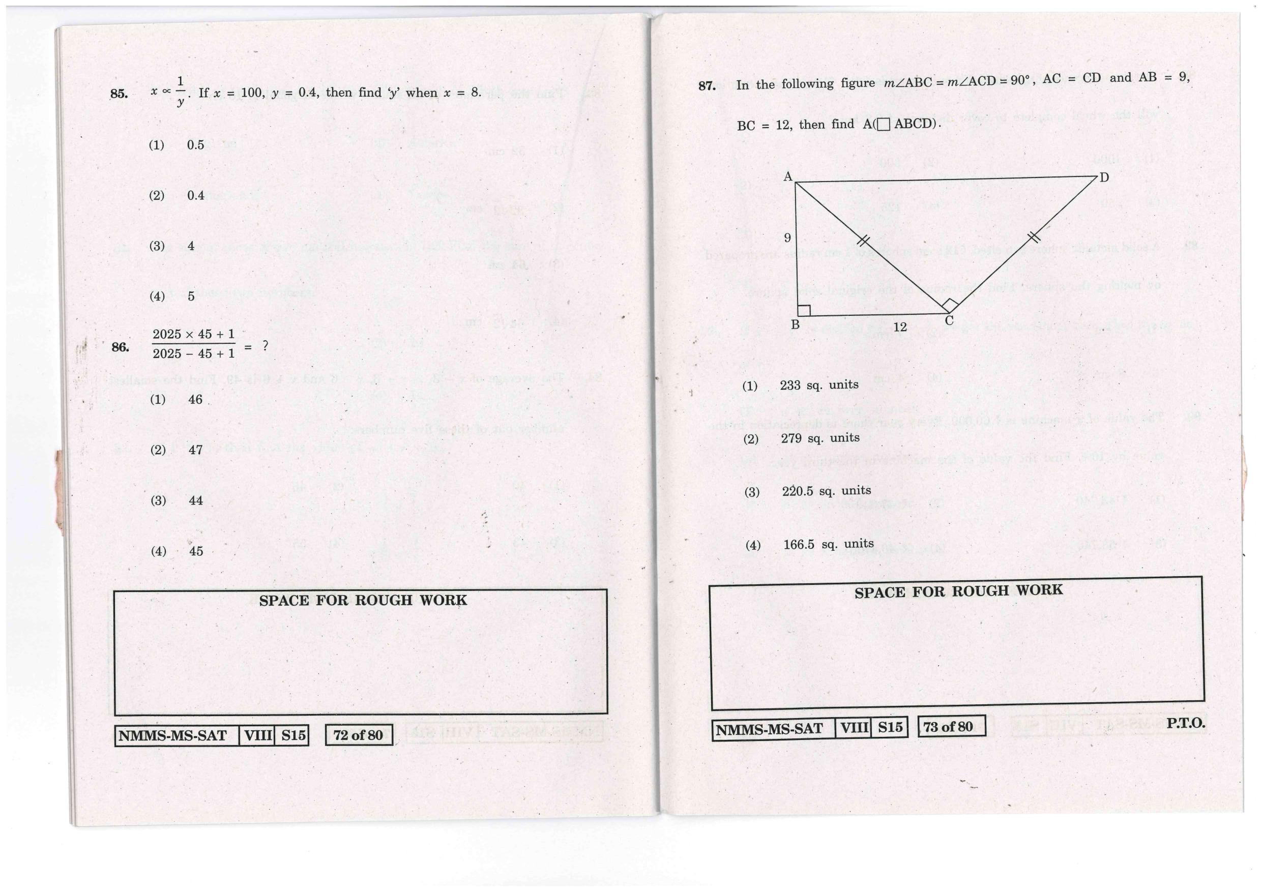 SAT MARATHI WITH ENGLISH VERSION 2016-17 Class 8 Maharashtra NMMS Question Papers - Page 37