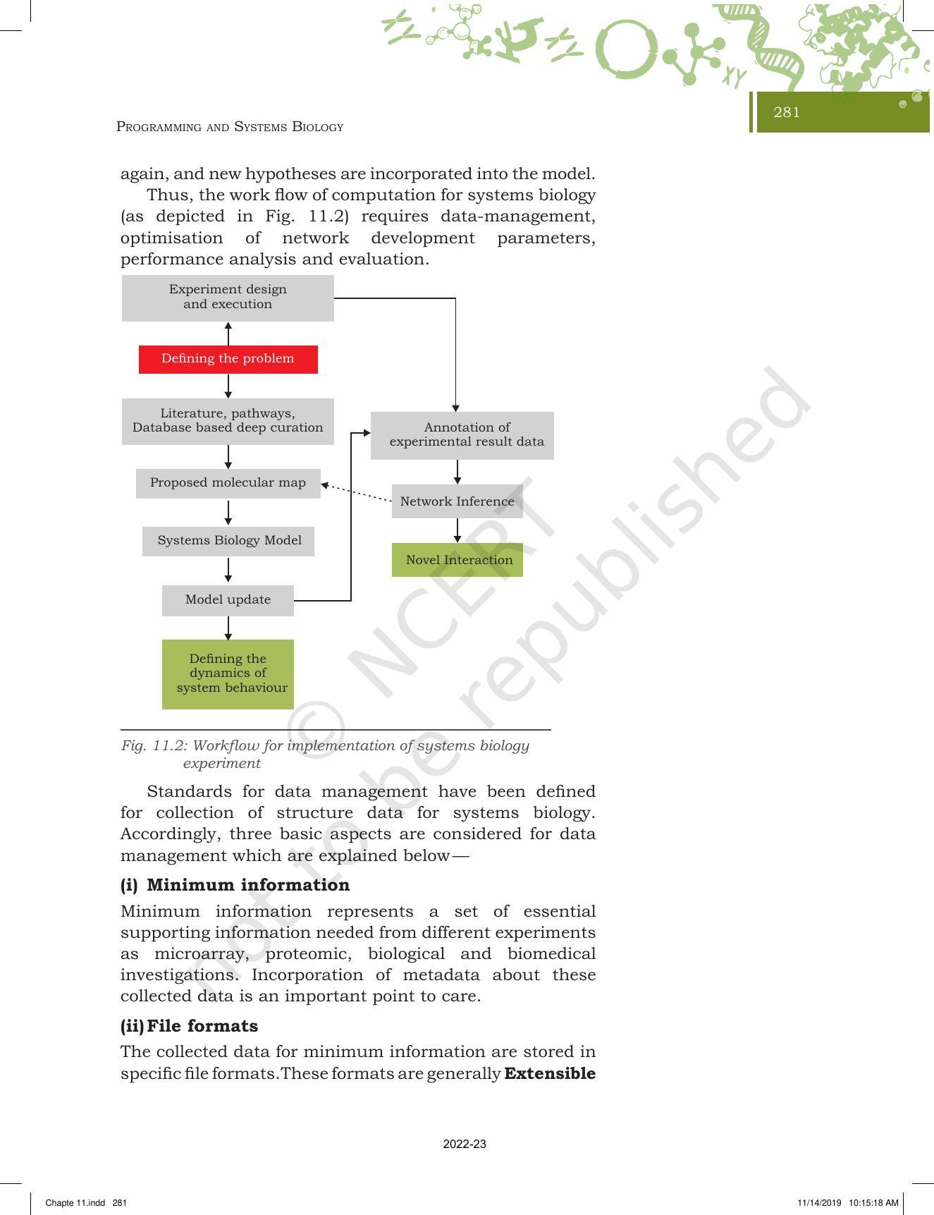 NCERT Book for Class 11 Biotechnology Chapter 11 Programming and Systems Biology - Page 6