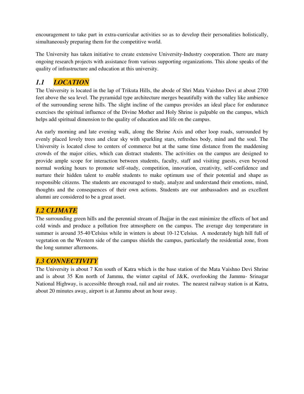 Shri Mata Vaishno Devi University (SMVDU), Katra 2020-21 (Prospectus) - Page 6