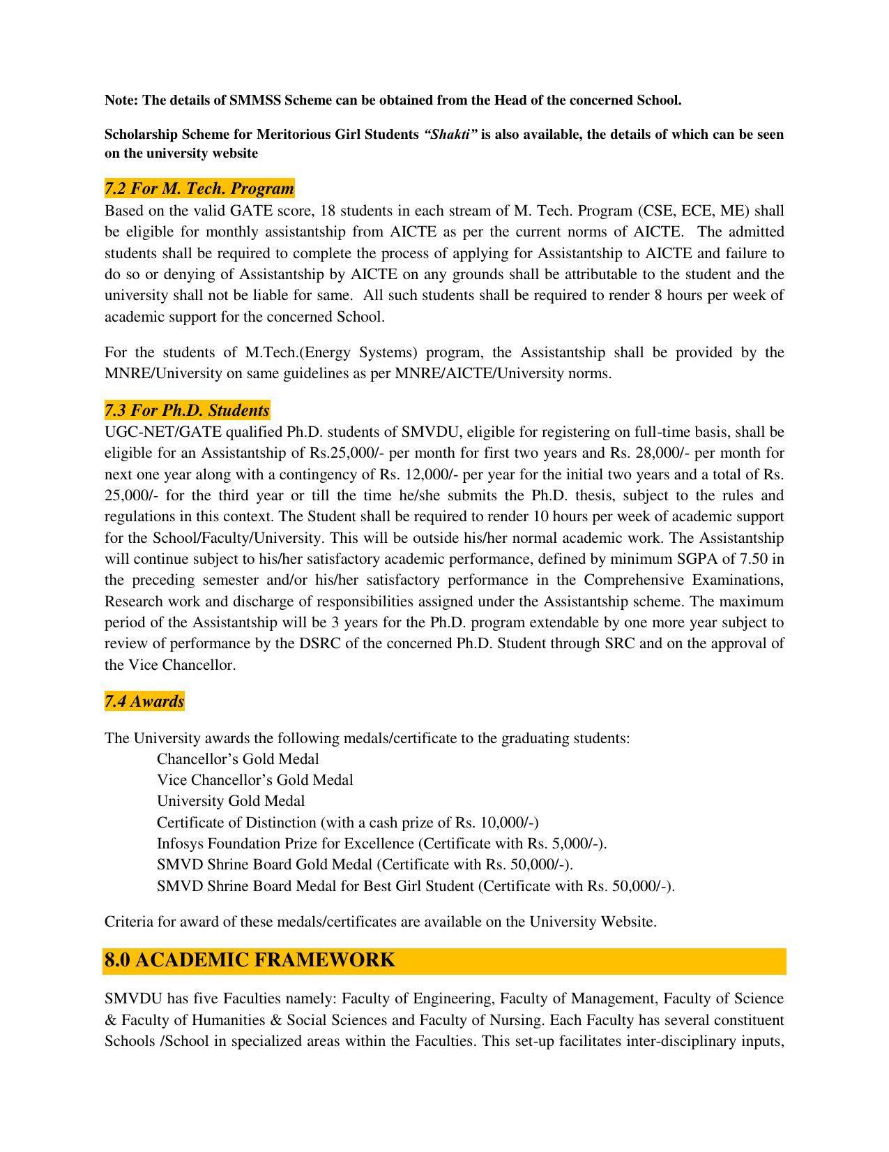 Shri Mata Vaishno Devi University (SMVDU), Katra 2020-21 (Prospectus) - Page 29