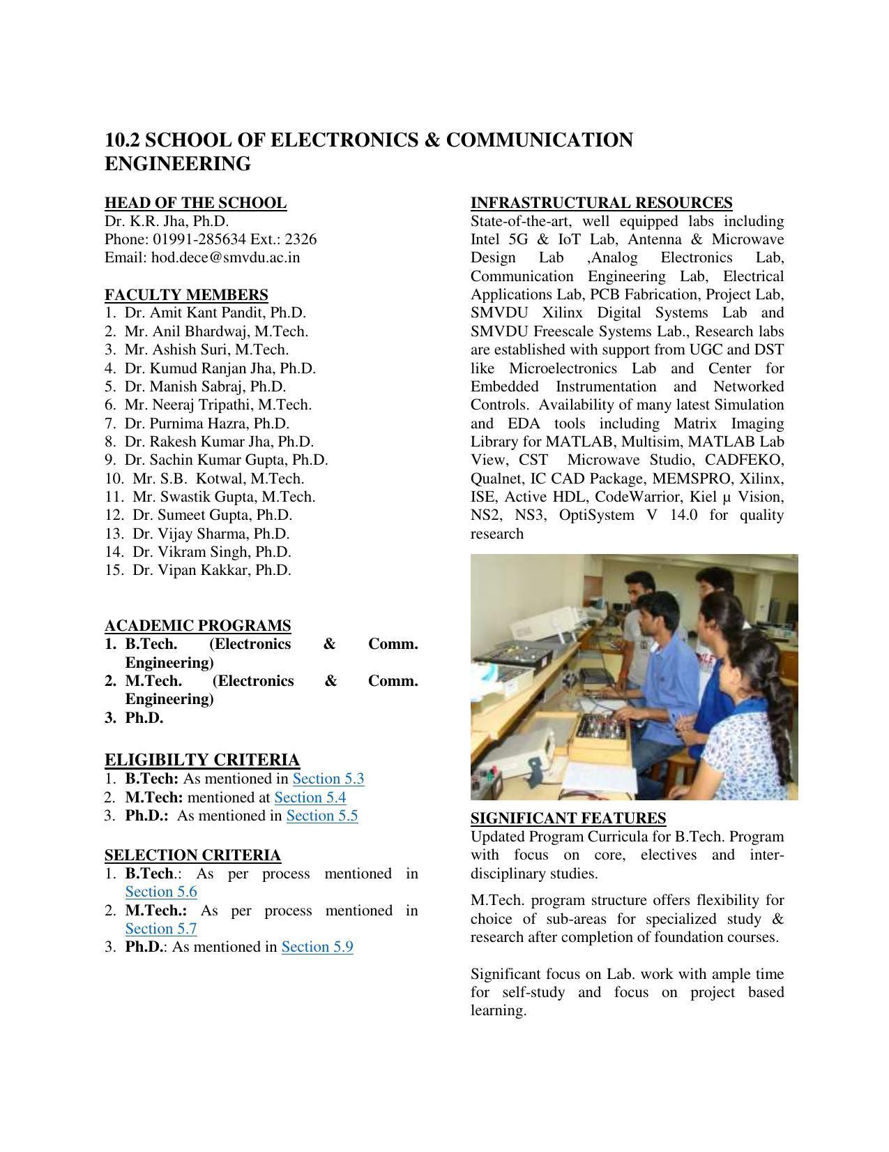 Shri Mata Vaishno Devi University (SMVDU), Katra 2020-21 (Prospectus) - Page 40