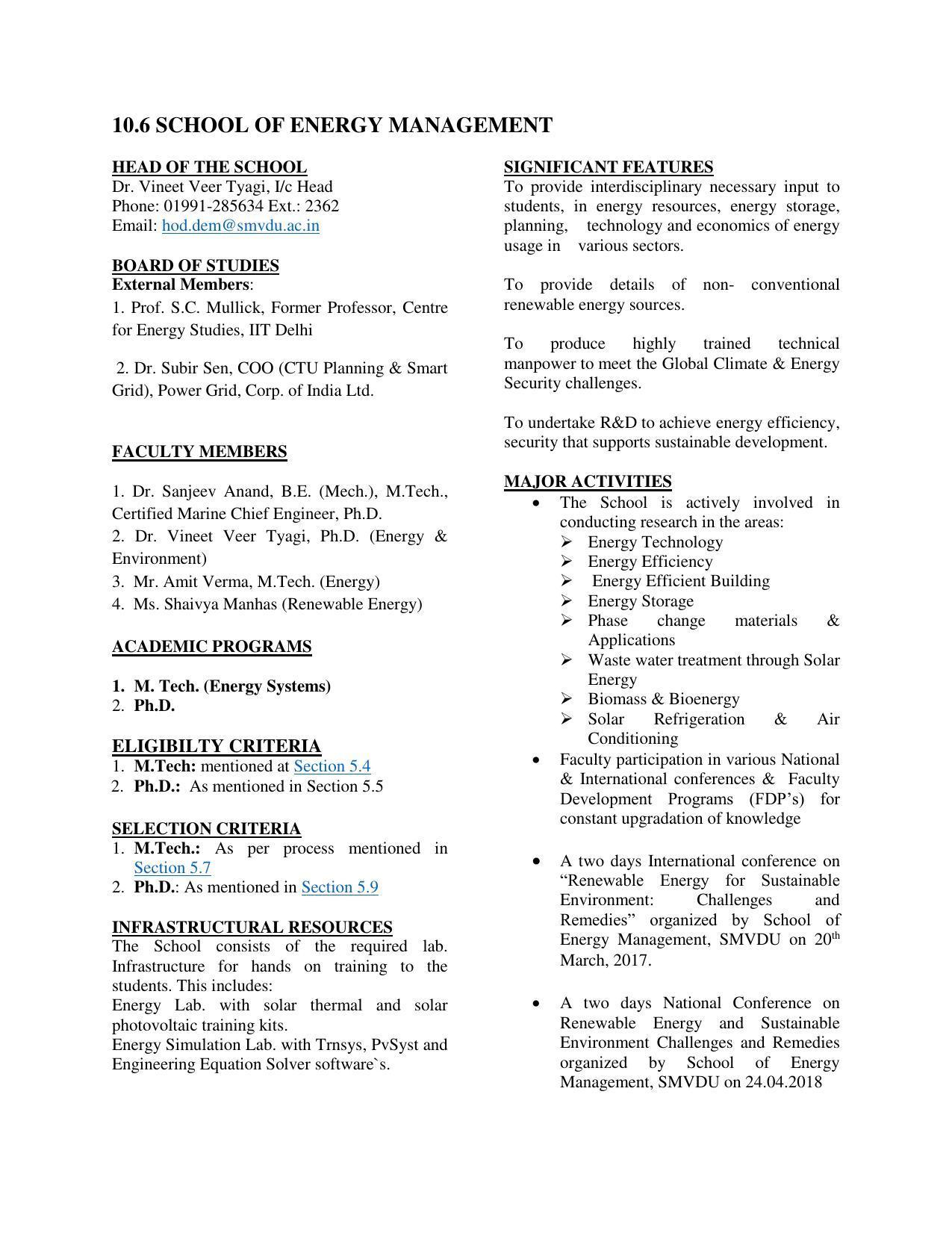 Shri Mata Vaishno Devi University (SMVDU), Katra 2020-21 (Prospectus) - Page 47