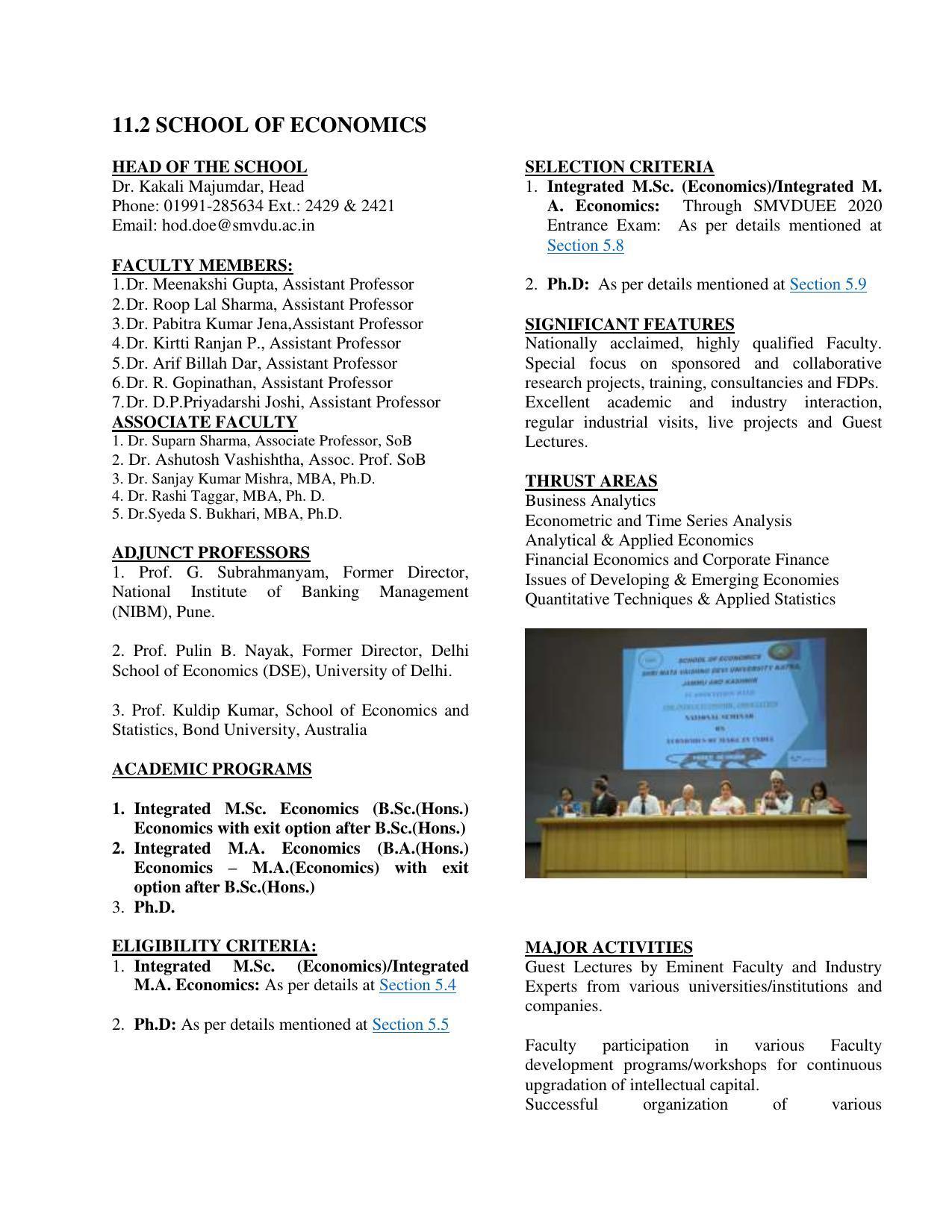 Shri Mata Vaishno Devi University (SMVDU), Katra 2020-21 (Prospectus) - Page 57