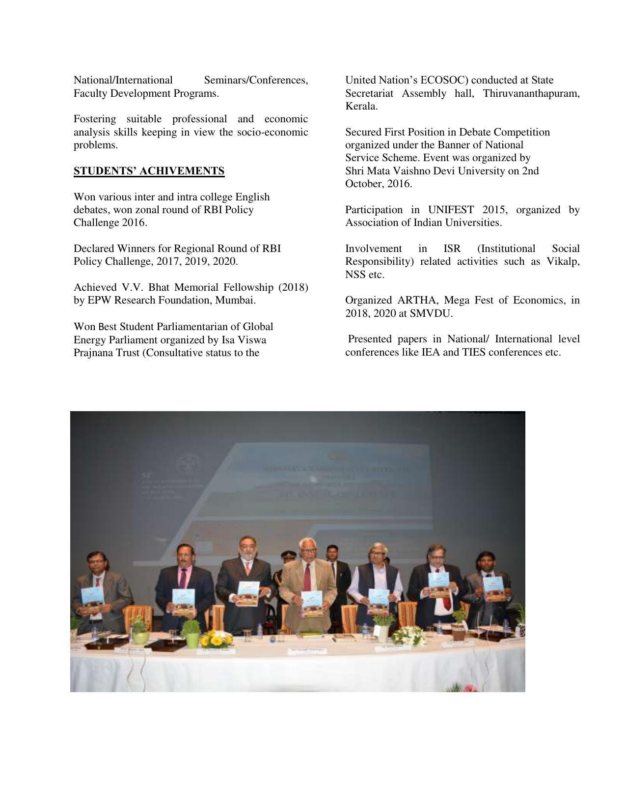 Shri Mata Vaishno Devi University (SMVDU), Katra 2020-21 (Prospectus) - Page 58