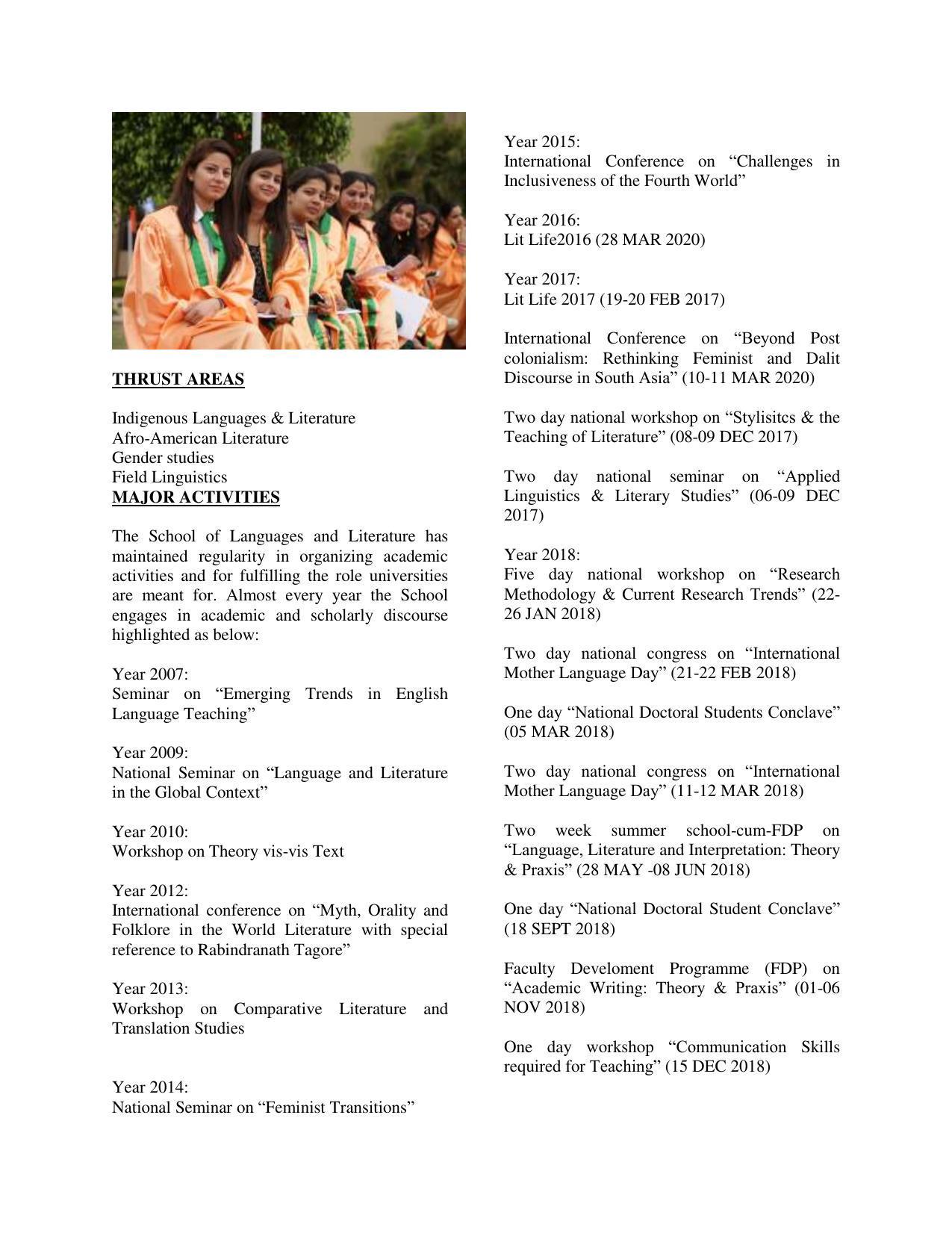 Shri Mata Vaishno Devi University (SMVDU), Katra 2020-21 (Prospectus) - Page 69