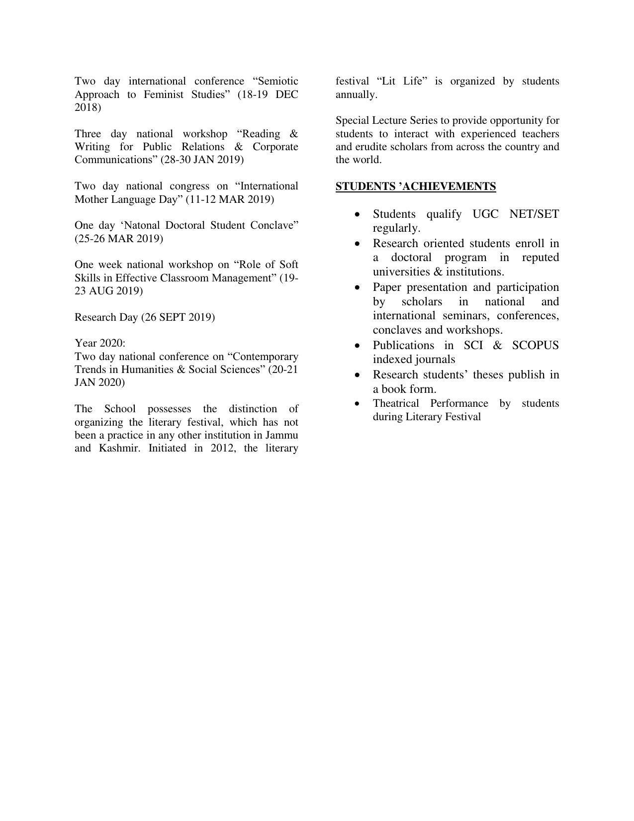Shri Mata Vaishno Devi University (SMVDU), Katra 2020-21 (Prospectus) - Page 70