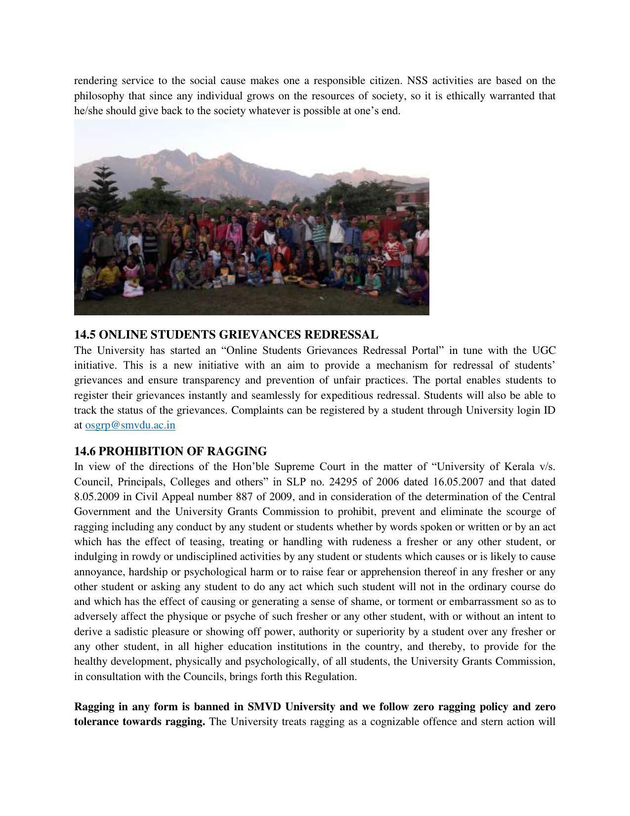 Shri Mata Vaishno Devi University (SMVDU), Katra 2020-21 (Prospectus) - Page 77