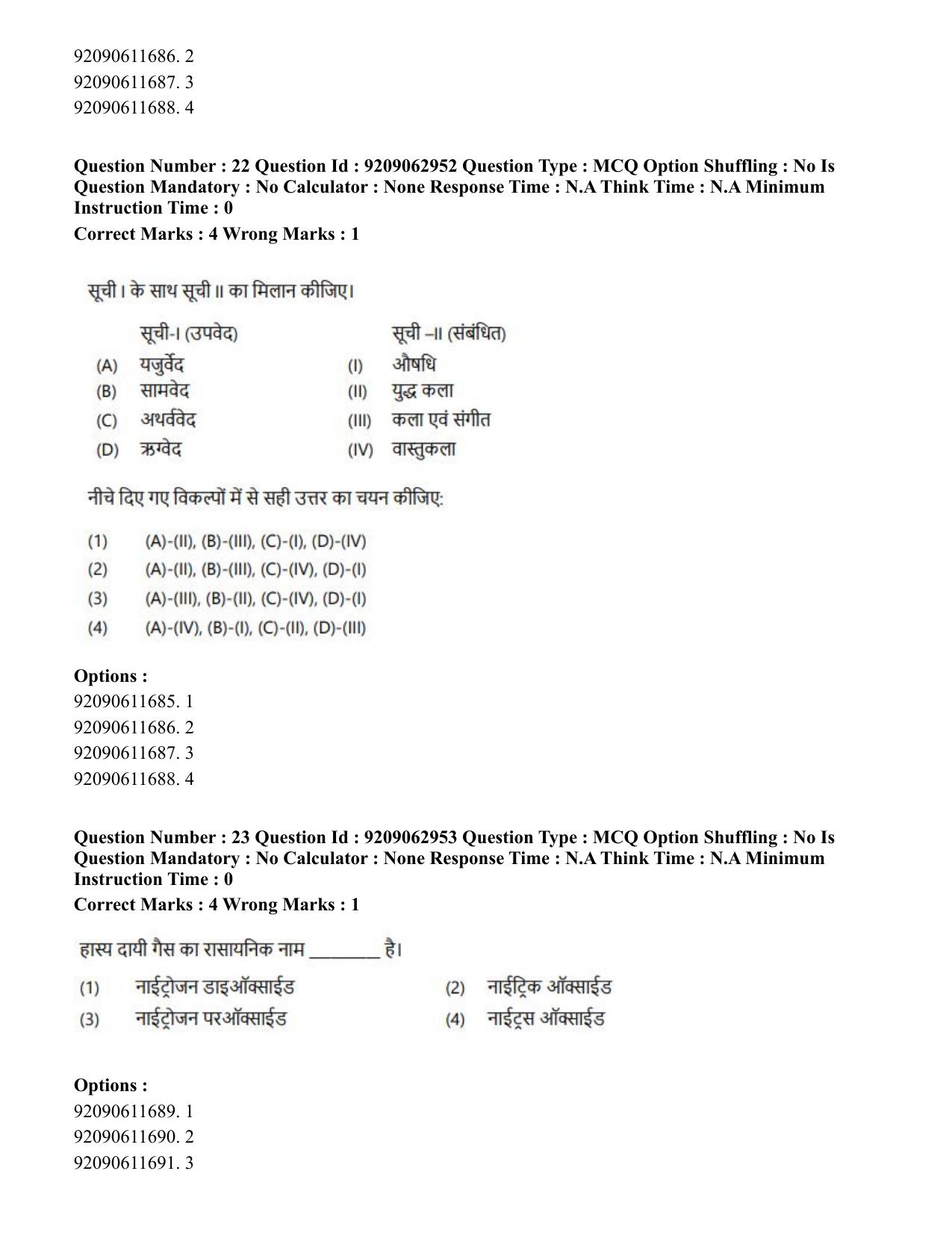CUET PG 2023: ACQP07 – Dharmashastra (BHU) (Hindi)-Shift 3 (06-06-2023) Question Paper - Page 31