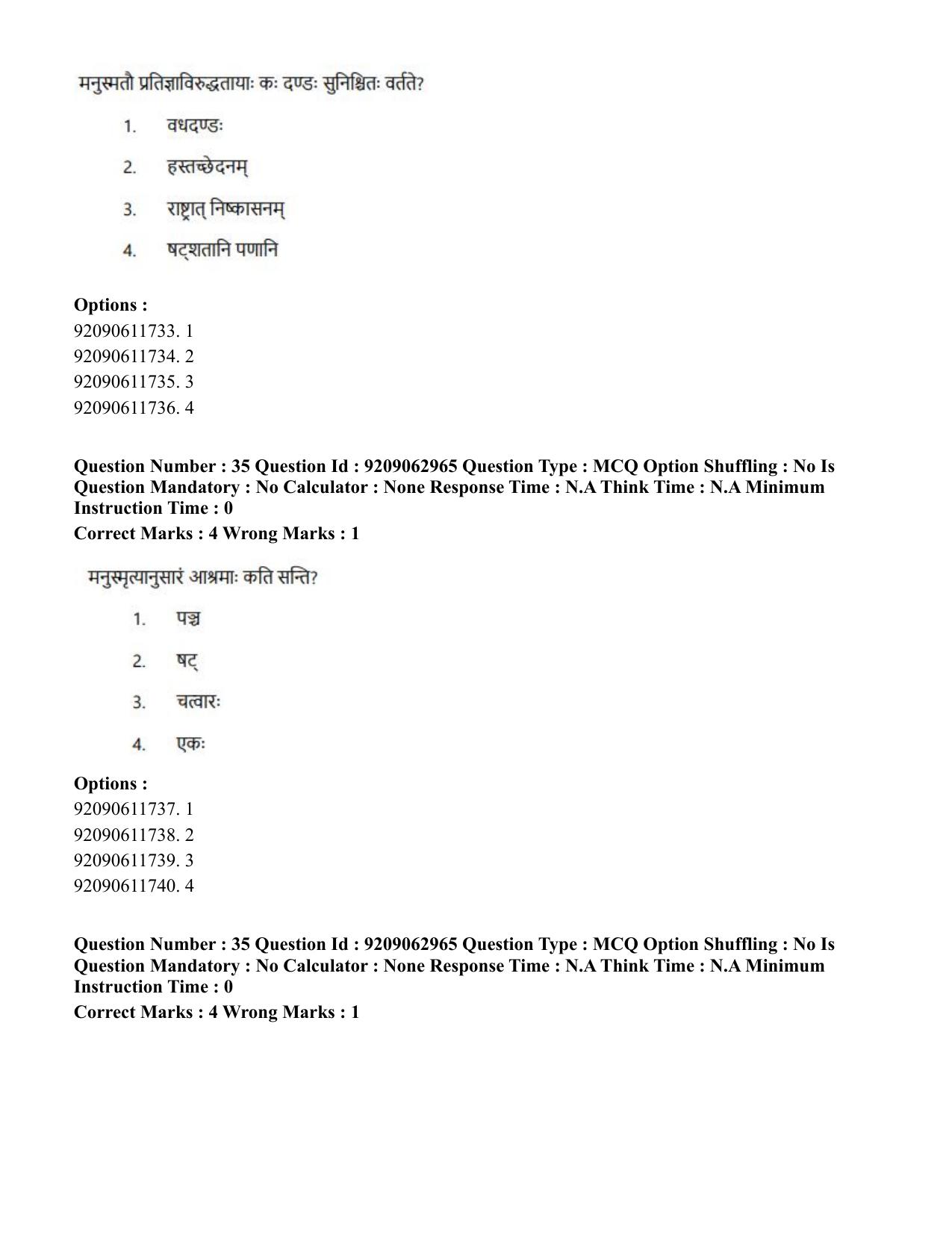 CUET PG 2023: ACQP07 – Dharmashastra (BHU) (Hindi)-Shift 3 (06-06-2023) Question Paper - Page 48