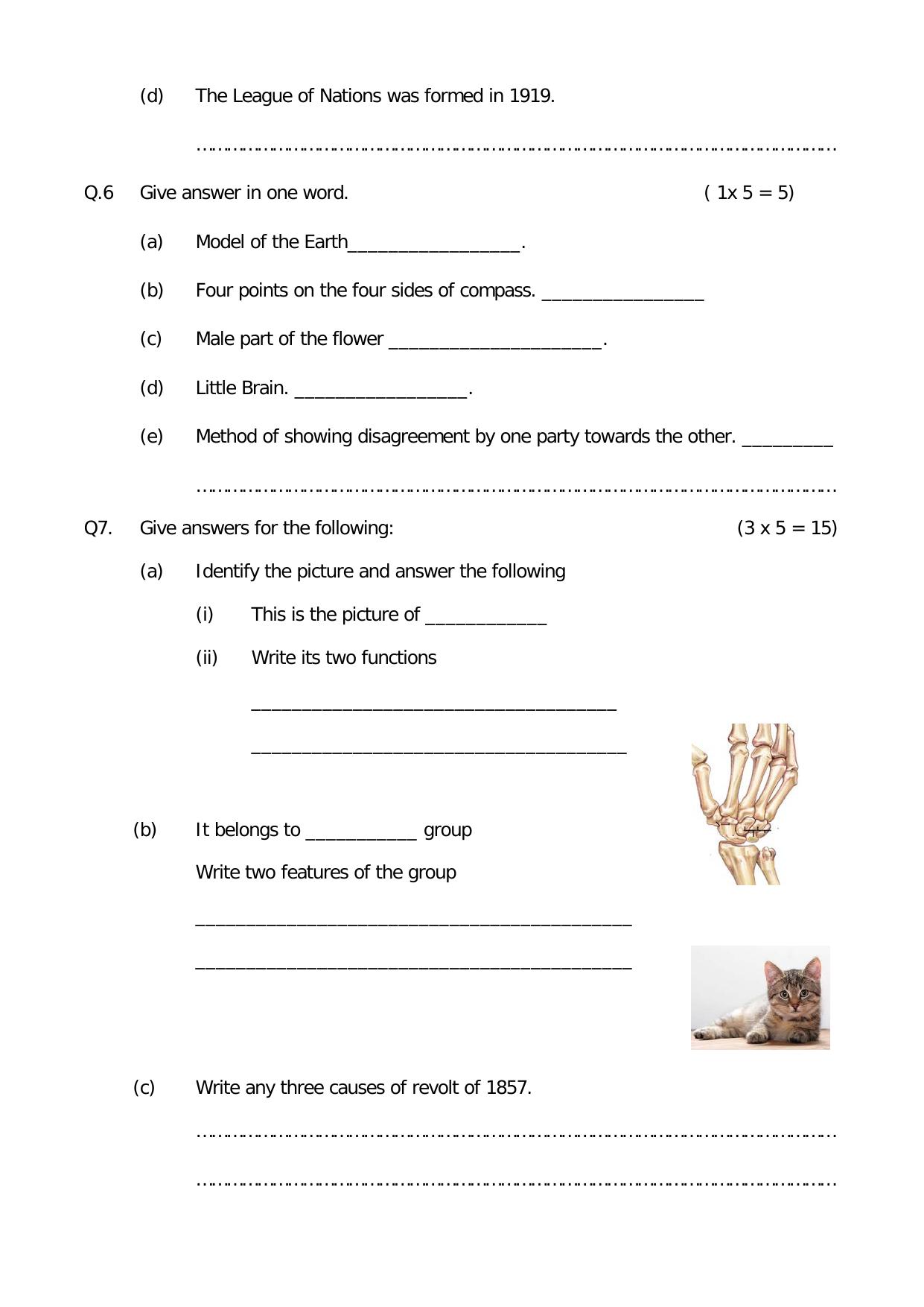 Worksheet for Class 5 Environmental Studies Assignment 2 - Page 3