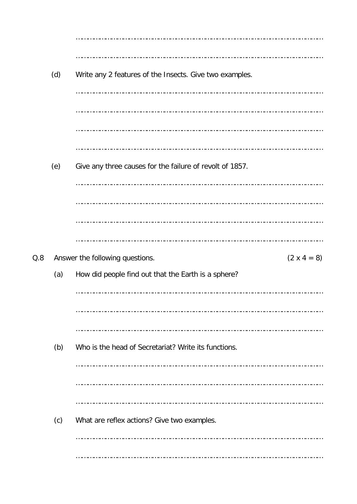 Worksheet for Class 5 Environmental Studies Assignment 2 - Page 4