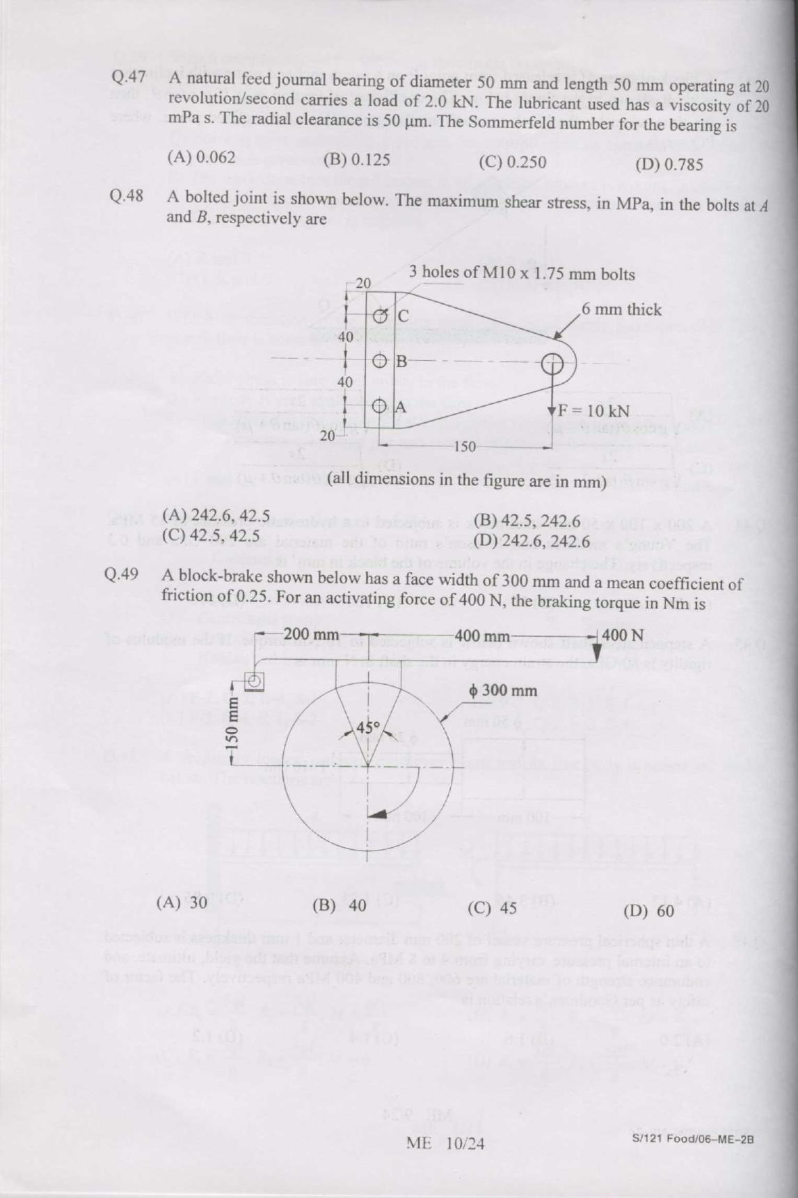 GATE 2007 Mechanical Engineering (ME) Question Paper with Answer Key - Page 10