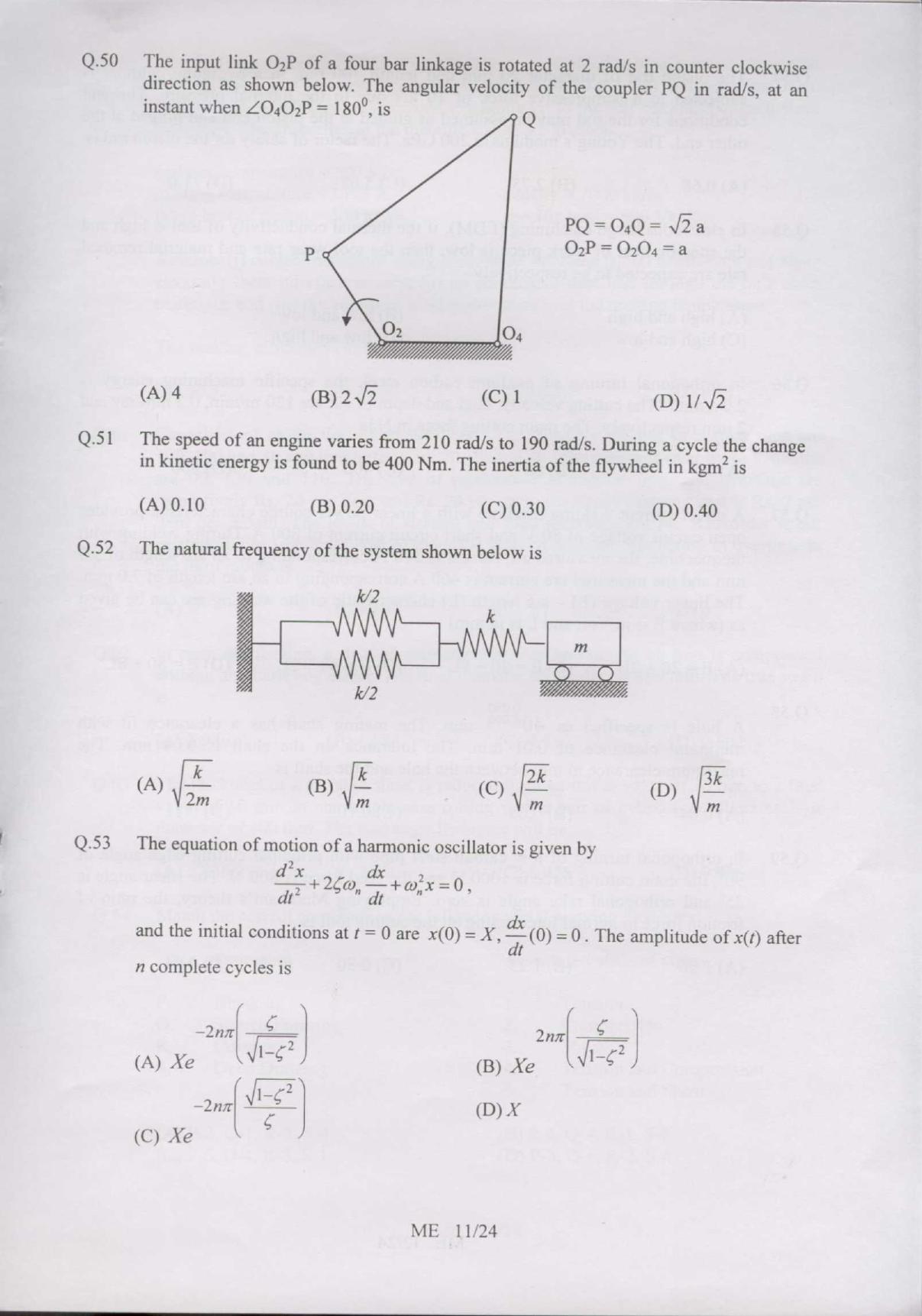 GATE 2007 Mechanical Engineering (ME) Question Paper with Answer Key - Page 11