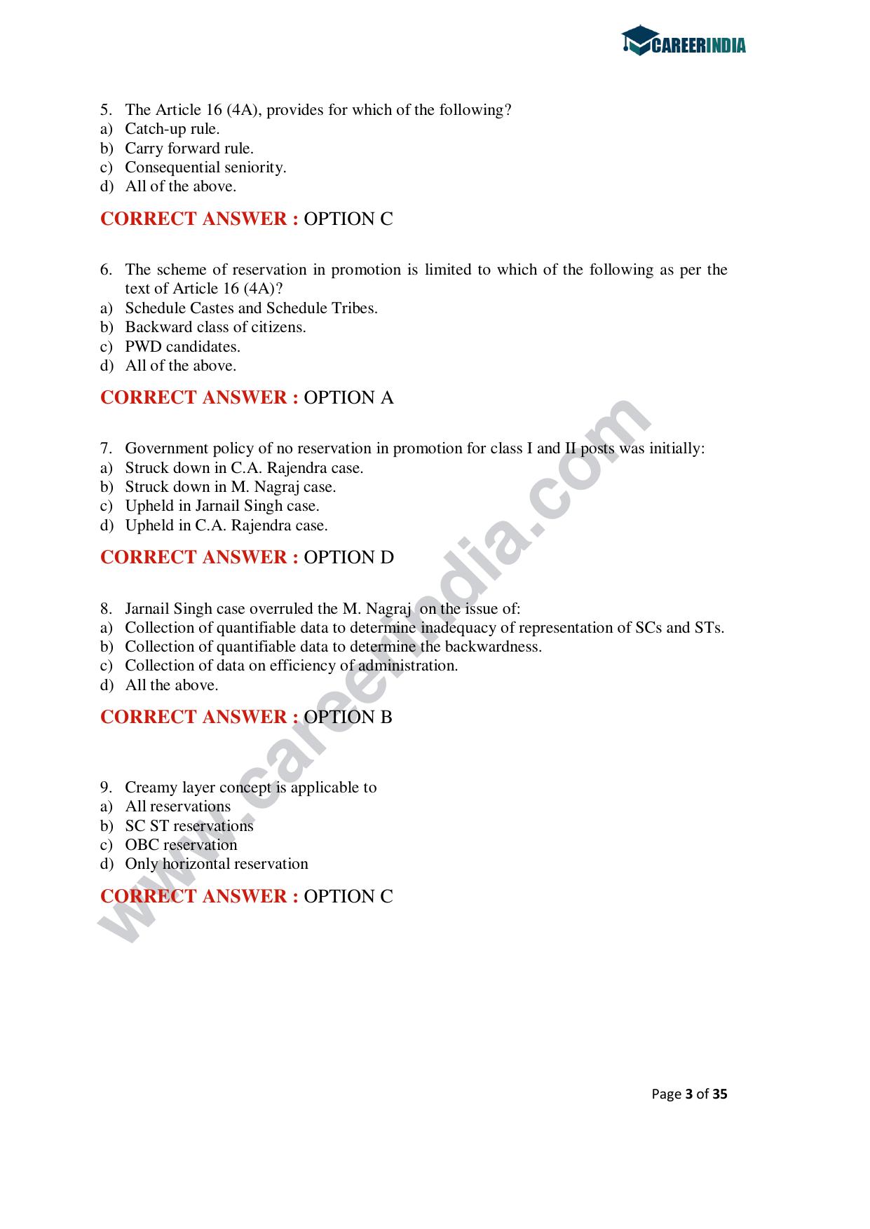 CLAT 2020 PG Question Paper - Page 3