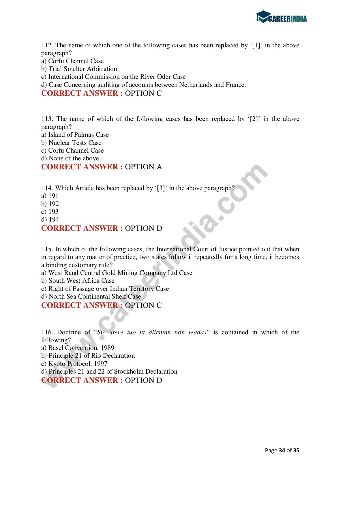 CLAT 2020 PG Question Paper - Page 34