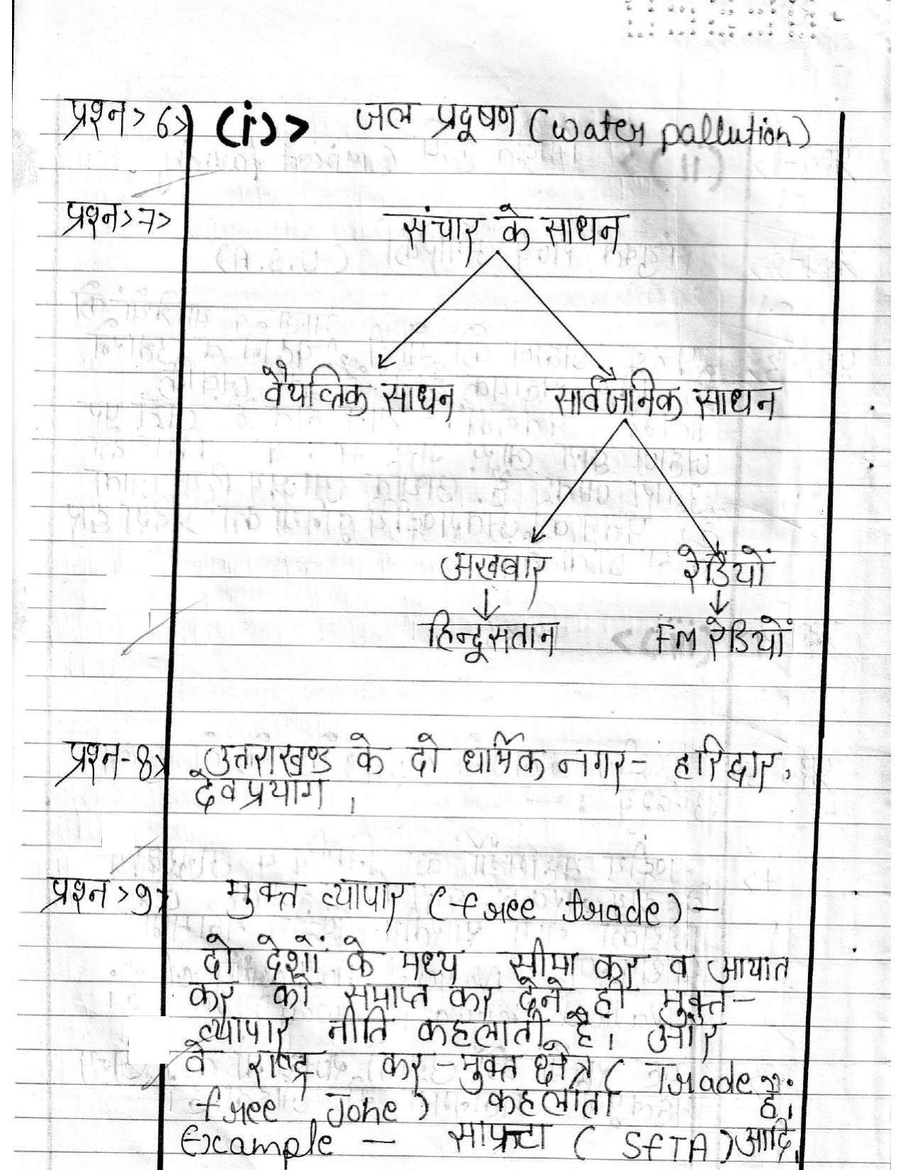 UBSE Class 12 Geography 2020 Toppers Answer Sheet - Page 3