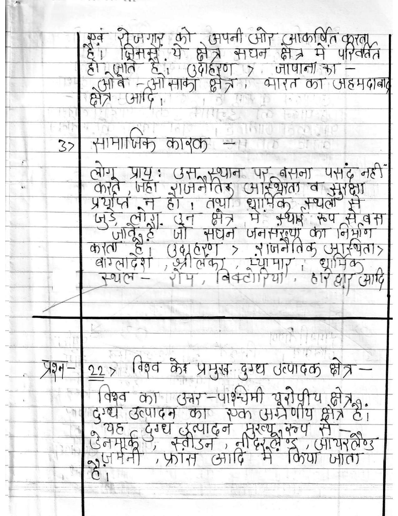 UBSE Class 12 Geography 2020 Toppers Answer Sheet - Page 10