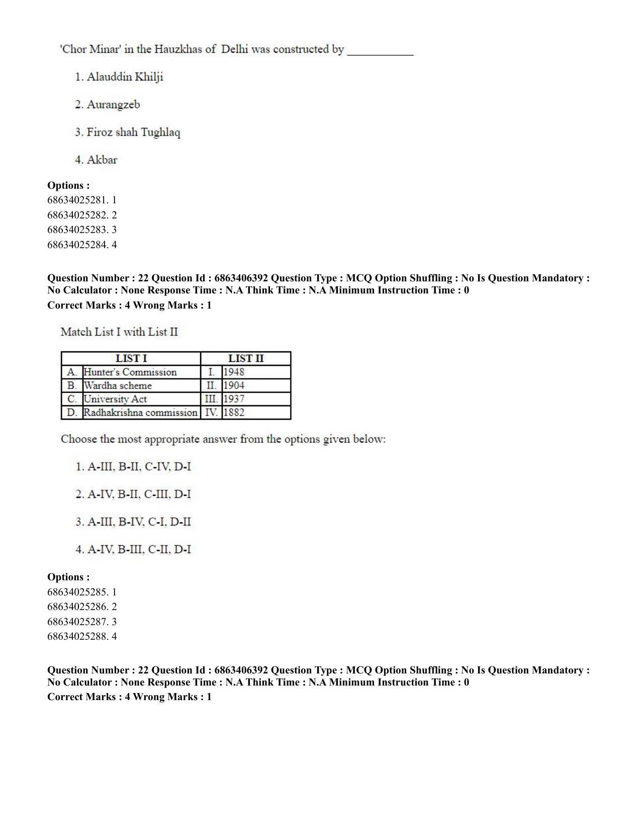 CUET PG 2023: SCQP28 – Zoology (Eng.) - Shift 3 (05-06-2023) Question Paper - Page 22