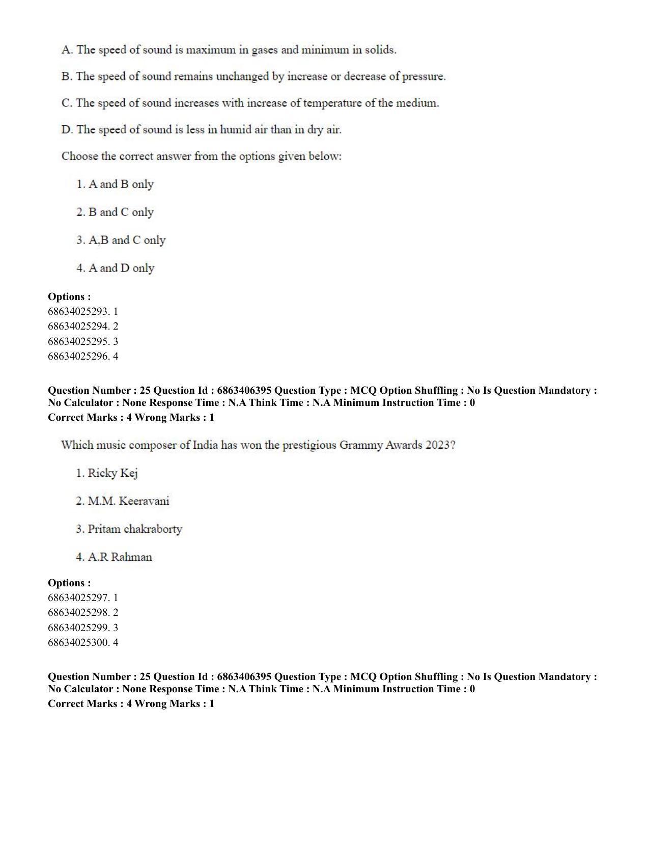CUET PG 2023: SCQP28 – Zoology (Eng.) - Shift 3 (05-06-2023) Question Paper - Page 25