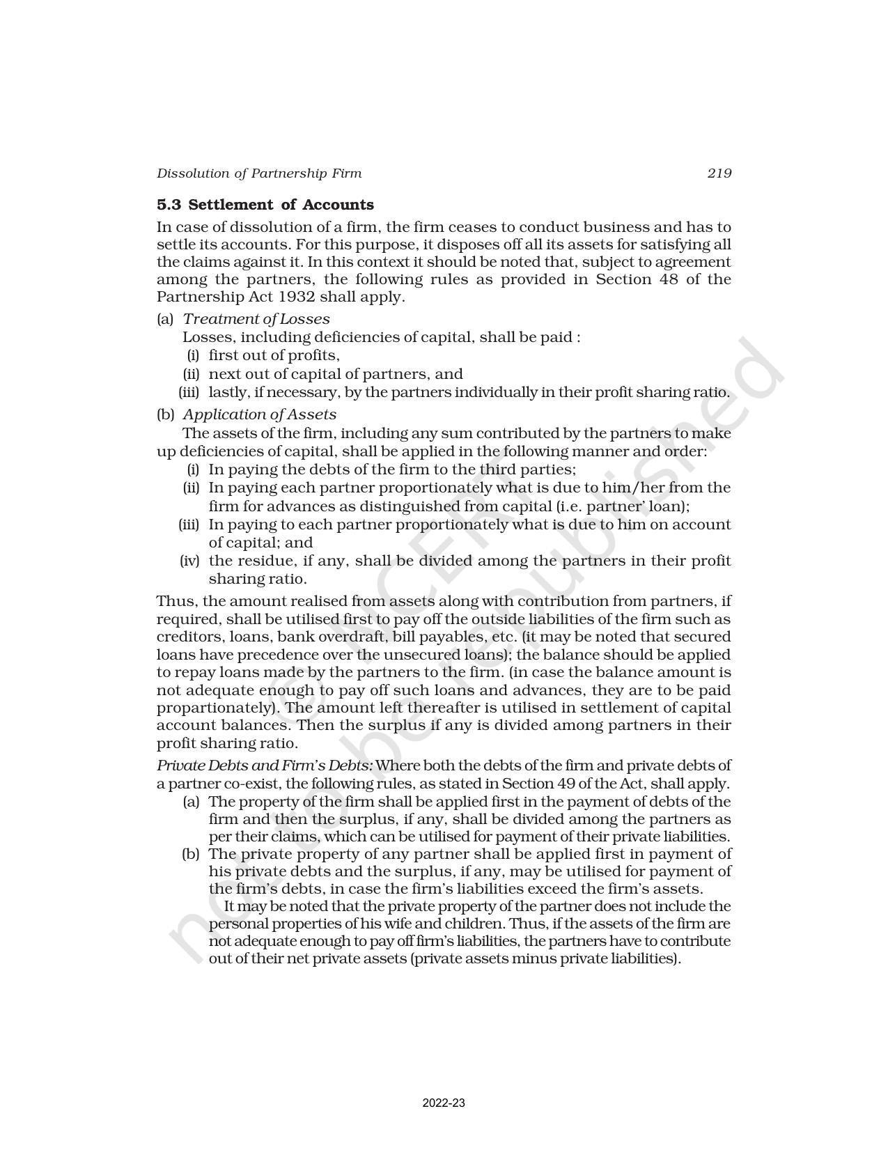 NCERT Book for Class 12 Accountancy Part I Chapter 5 Dissolution of Partnership Firm - Page 4