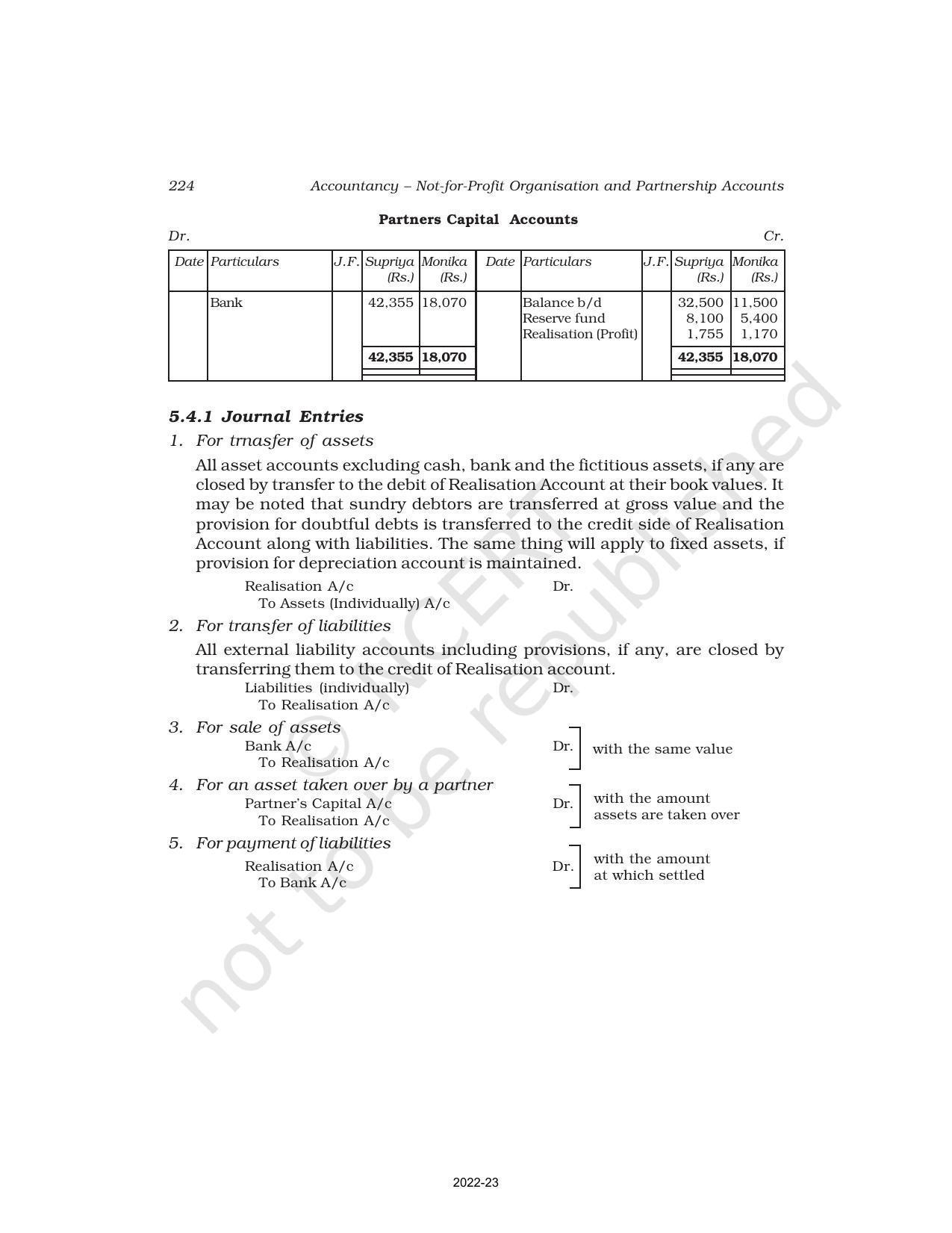 NCERT Book for Class 12 Accountancy Part I Chapter 5 Dissolution of Partnership Firm - Page 9