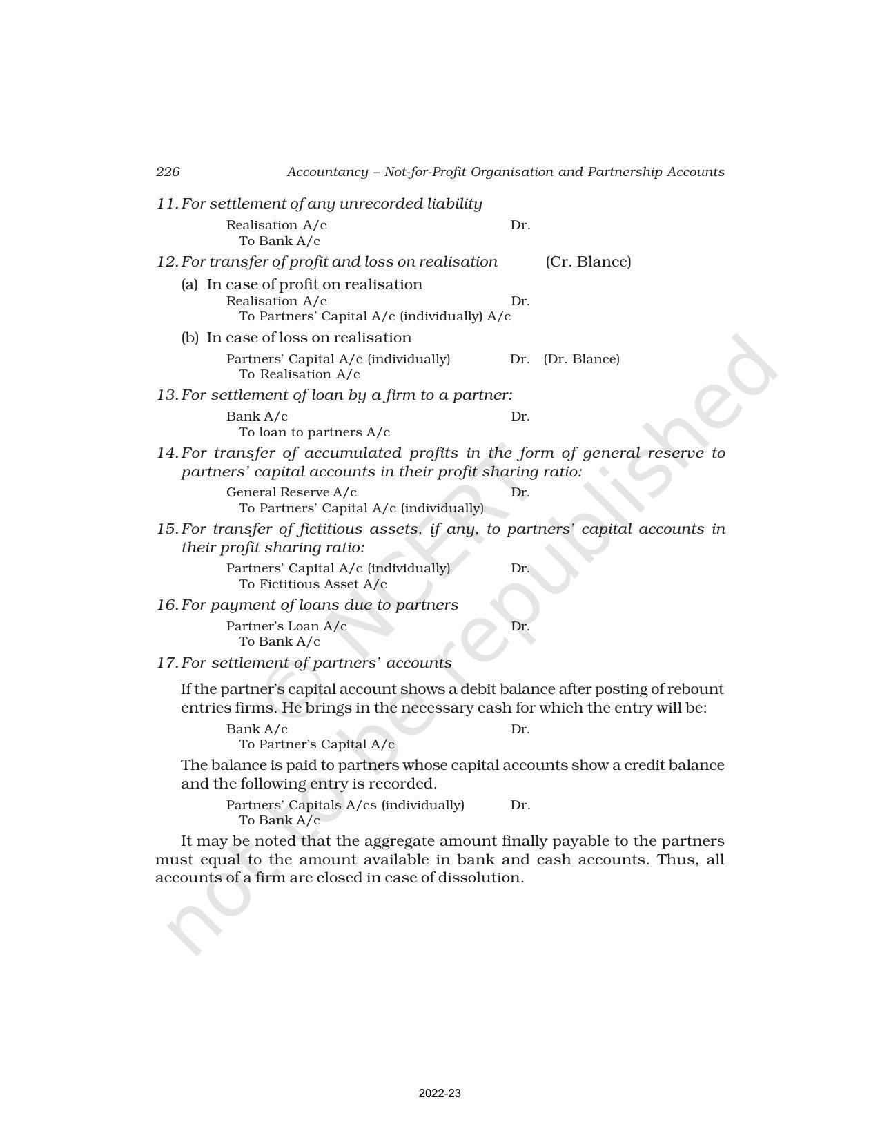 NCERT Book for Class 12 Accountancy Part I Chapter 5 Dissolution of Partnership Firm - Page 11