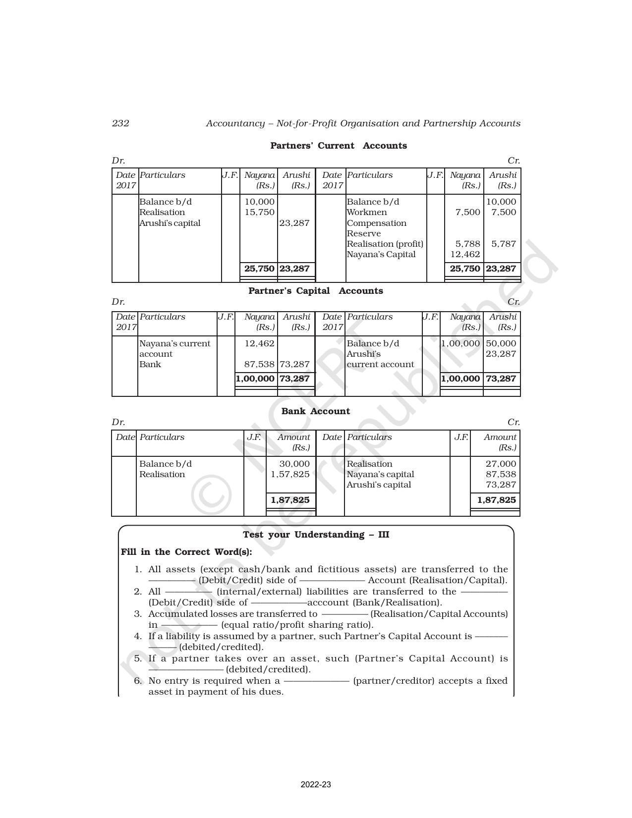 NCERT Book for Class 12 Accountancy Part I Chapter 5 Dissolution of Partnership Firm - Page 17