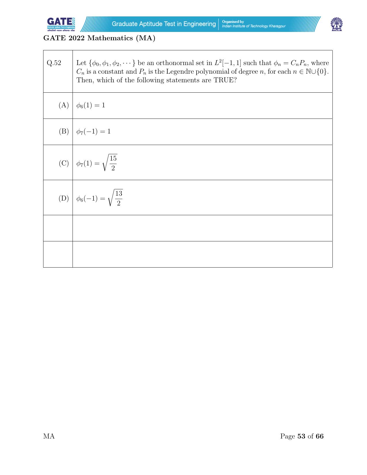 GATE 2022 Mathematics (MA) Question Paper - Page 53