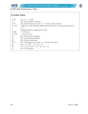 GATE 2022 Mathematics (MA) Question Paper