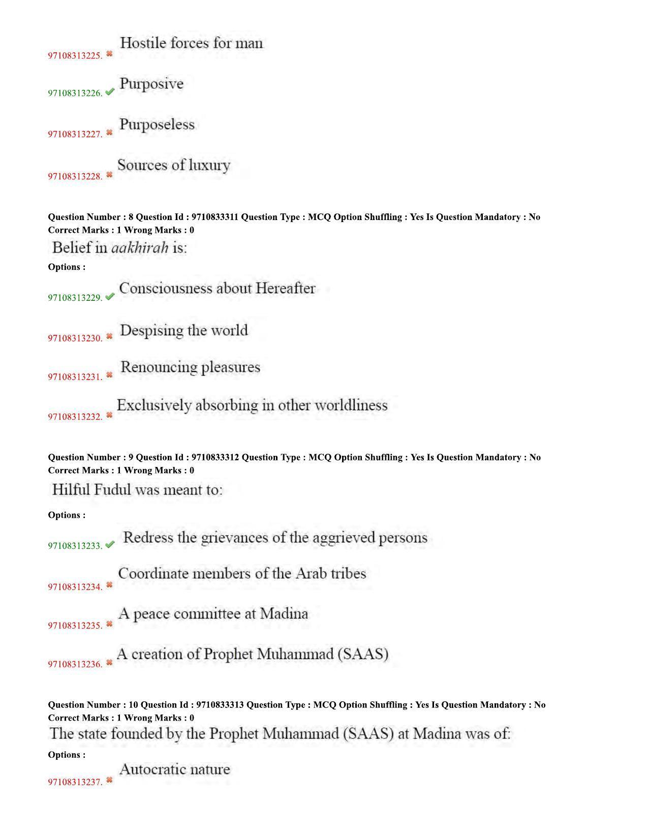 TS CPGET 2020 M.A. Islamic Studies (Shift 2) Question Paper with Answer Key - Page 4
