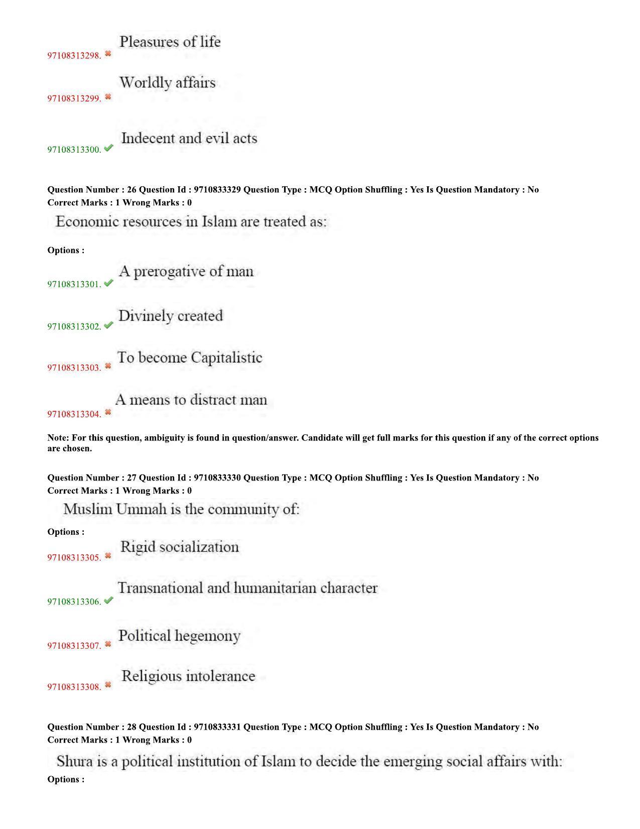 TS CPGET 2020 M.A. Islamic Studies (Shift 2) Question Paper with Answer Key - Page 10