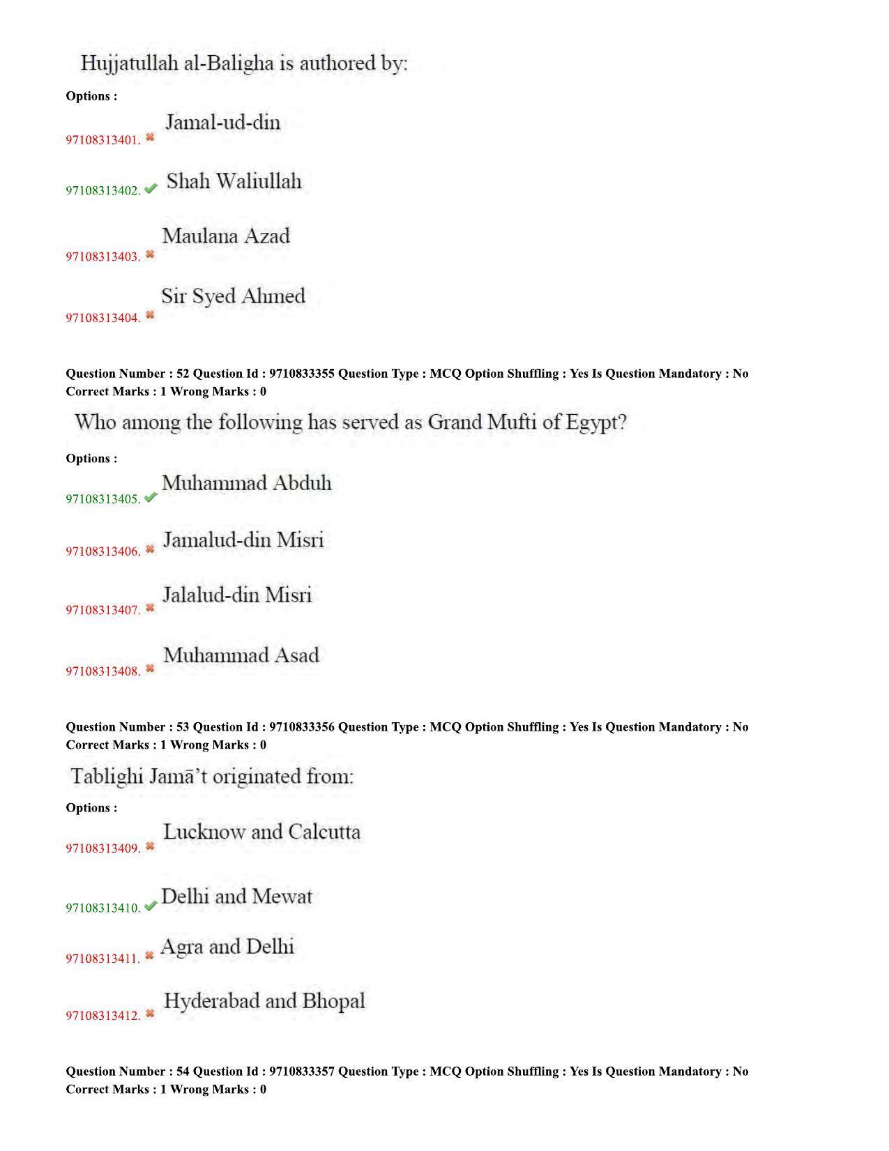 TS CPGET 2020 M.A. Islamic Studies (Shift 2) Question Paper with Answer Key - Page 19