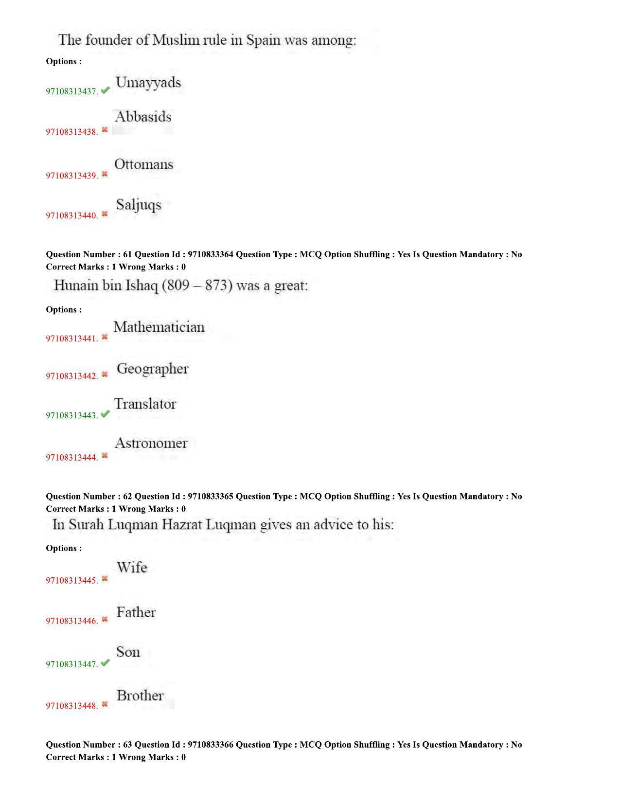 TS CPGET 2020 M.A. Islamic Studies (Shift 2) Question Paper with Answer Key - Page 22