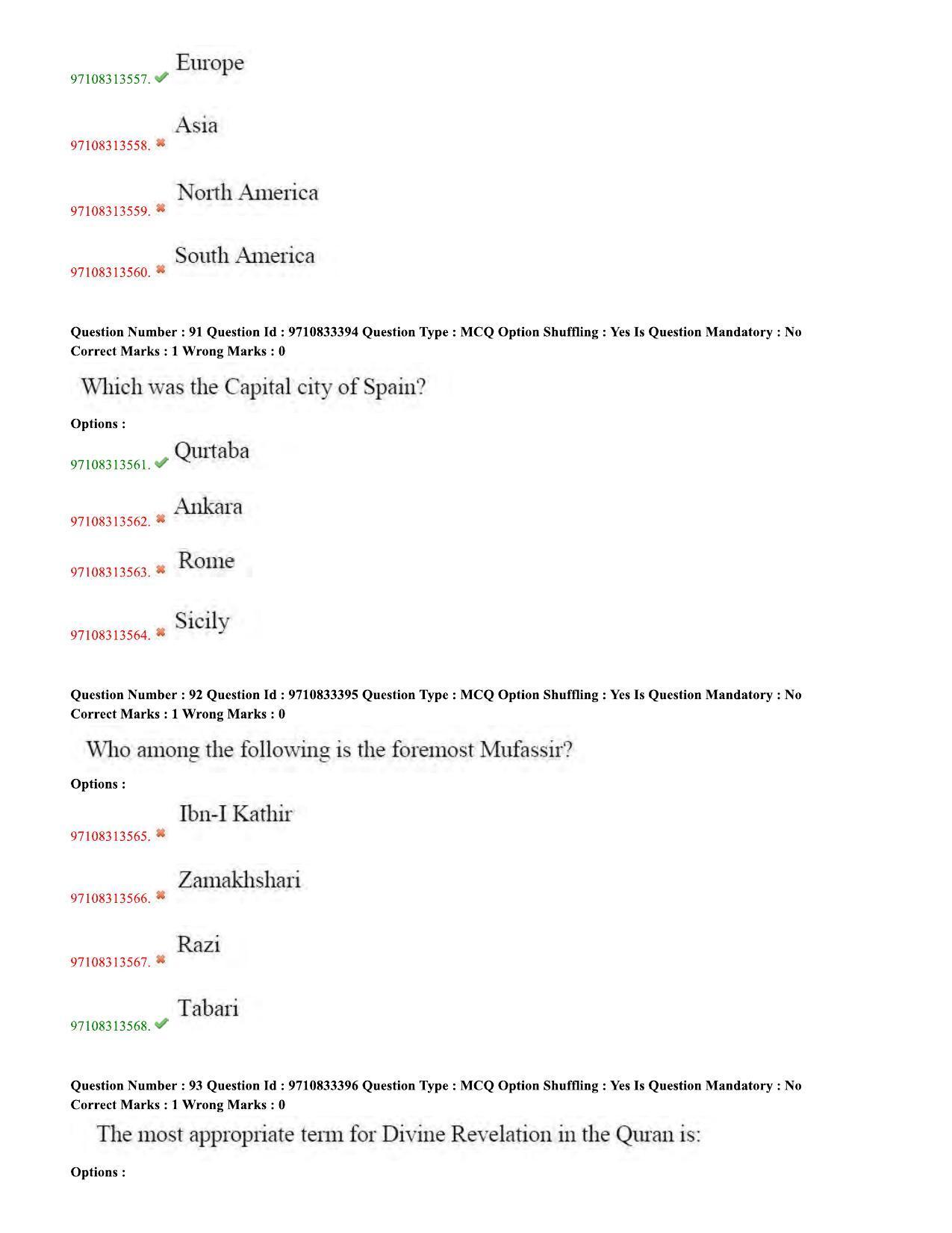 TS CPGET 2020 M.A. Islamic Studies (Shift 2) Question Paper with Answer Key - Page 32