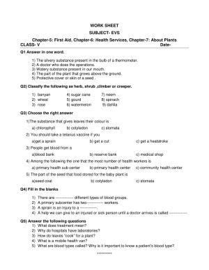 Worksheet for Class 5 Environmental Studies Our Constitution Assignment