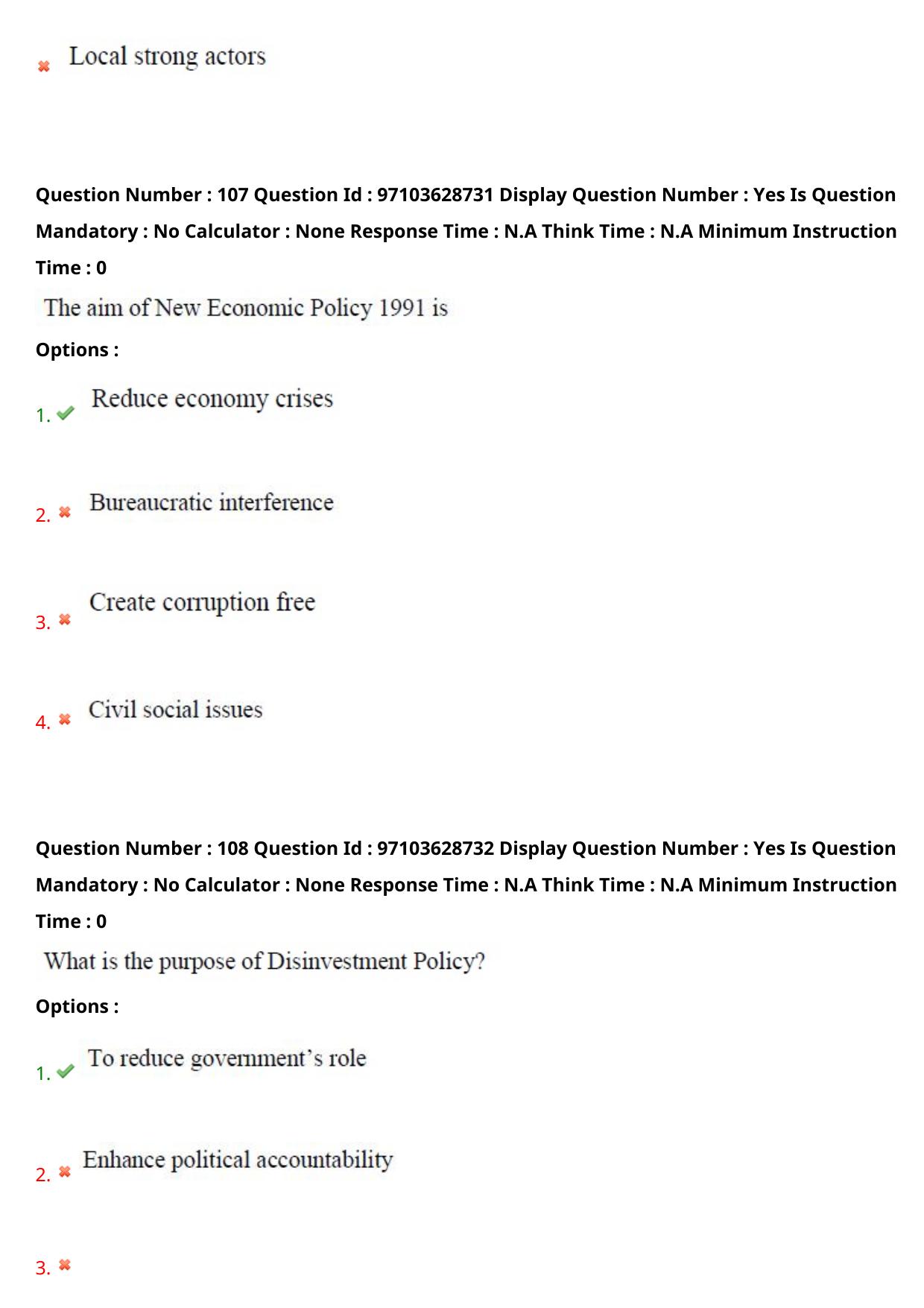 AP RCET 2024 Public Administration Question Paper - Page 65