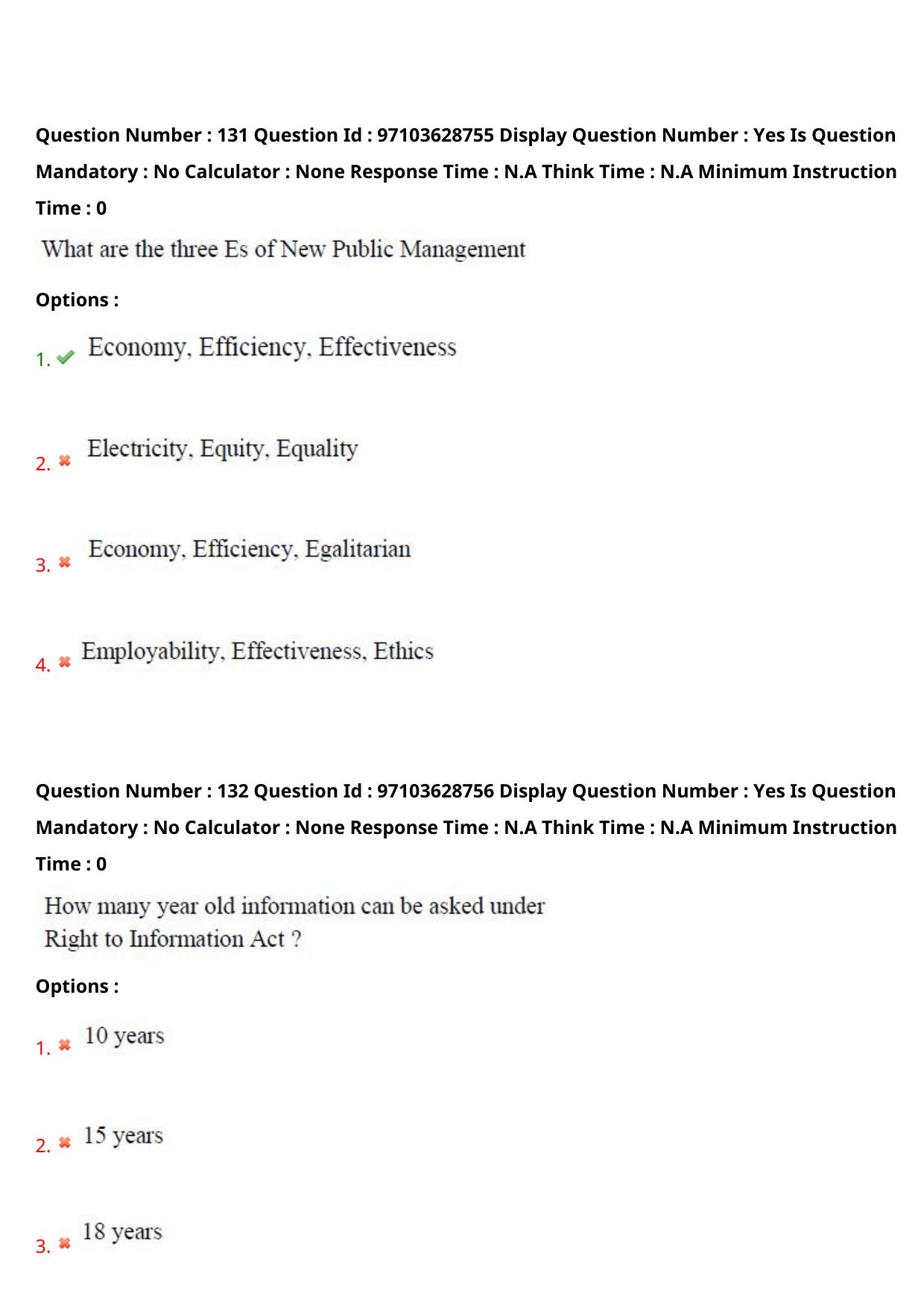 AP RCET 2024 Public Administration Question Paper - Page 78