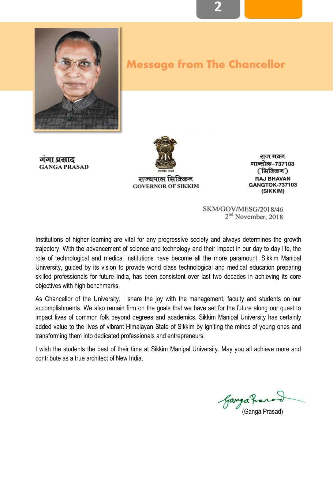 Sikkim Manipal University (SMU), Gangtok Prospectus 2022 - Page 6