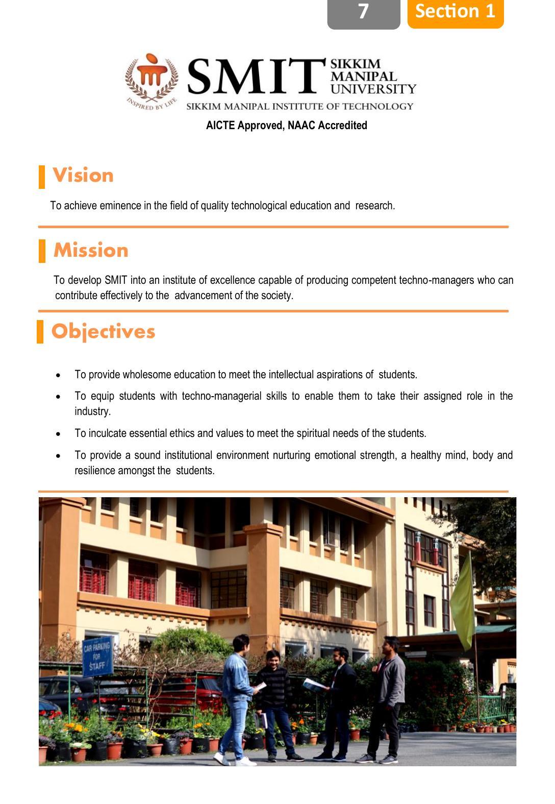 Sikkim Manipal University (SMU), Gangtok Prospectus 2022 - Page 11