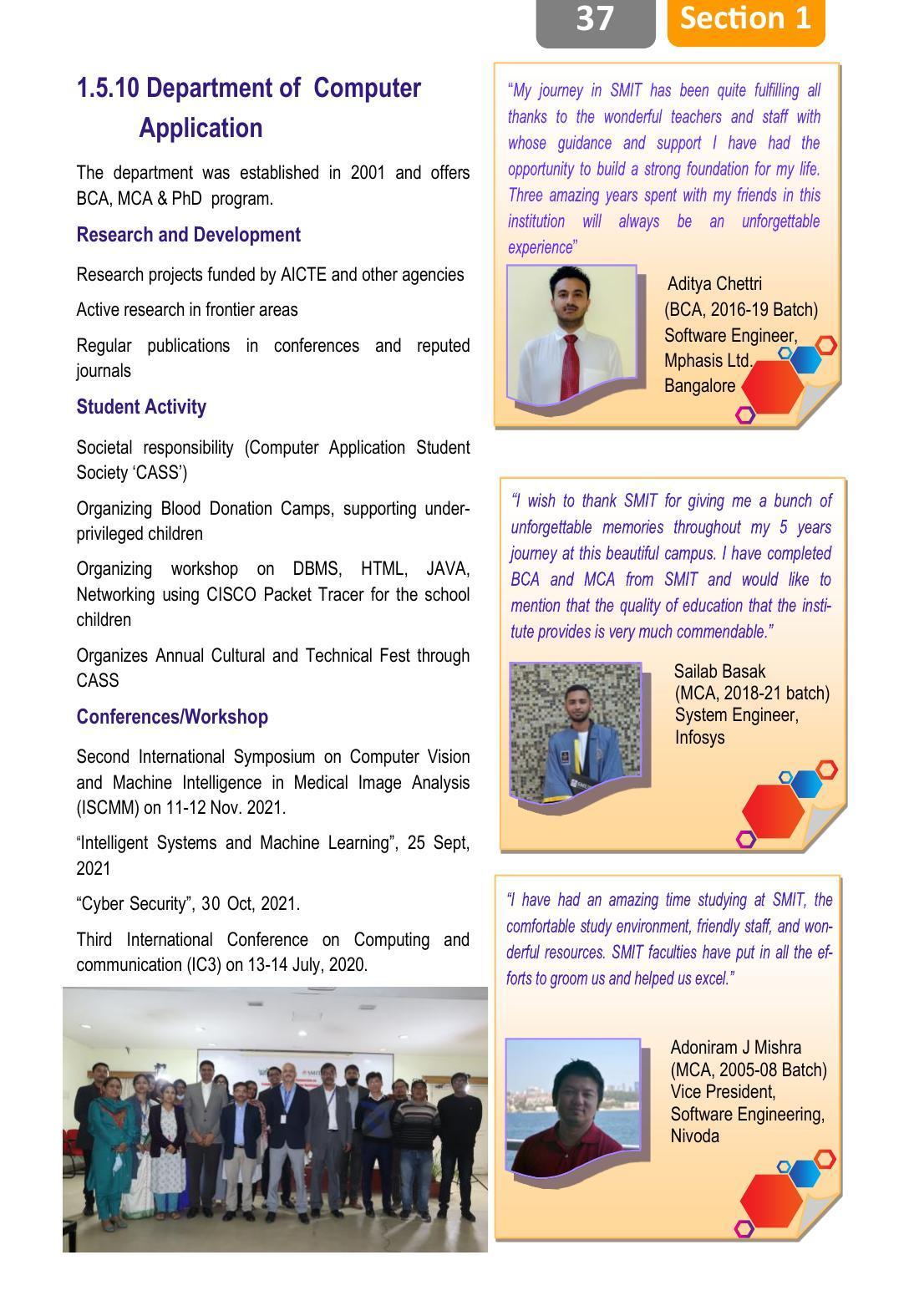 Sikkim Manipal University (SMU), Gangtok Prospectus 2022 - Page 41