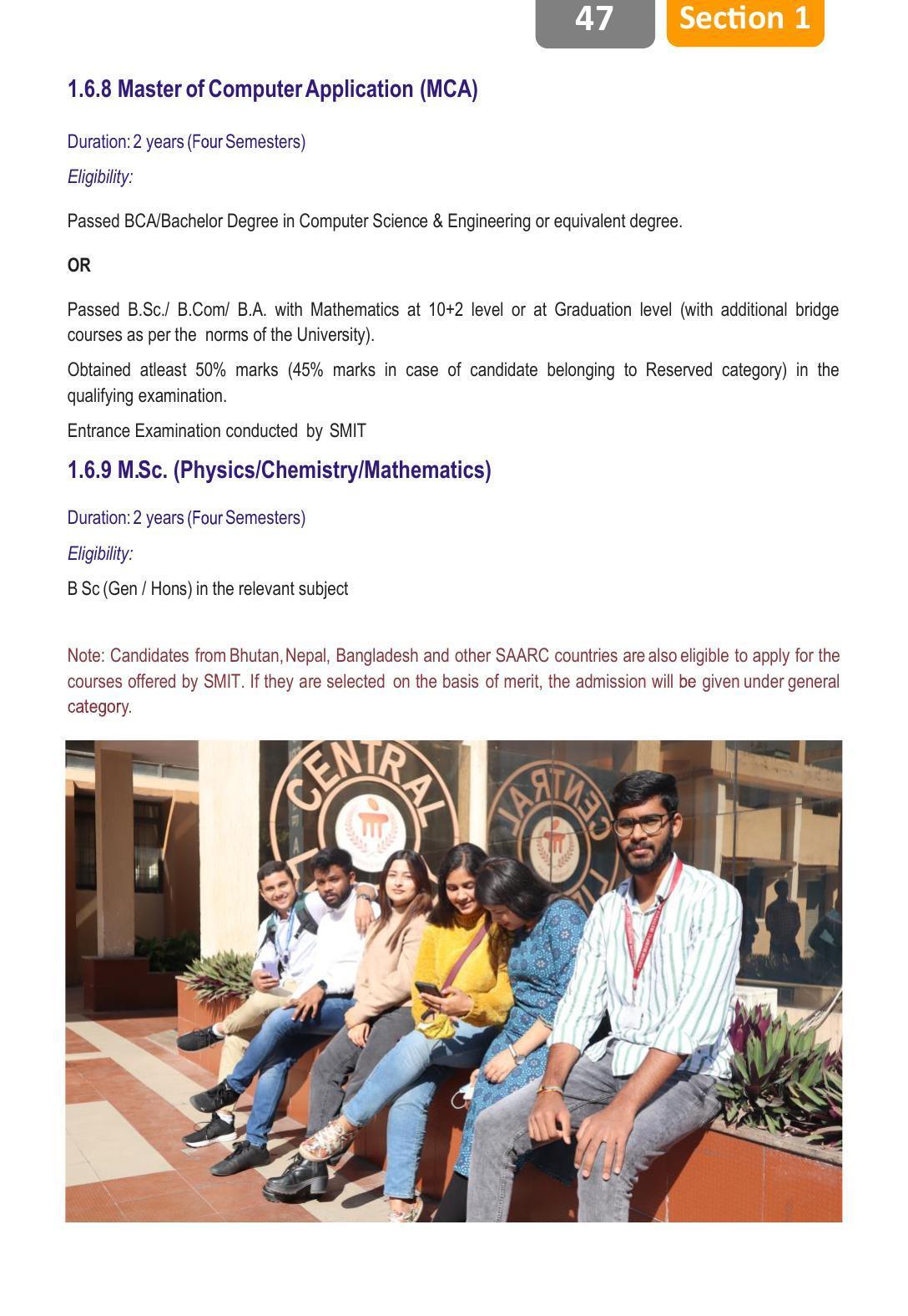 Sikkim Manipal University (SMU), Gangtok Prospectus 2022 - Page 51