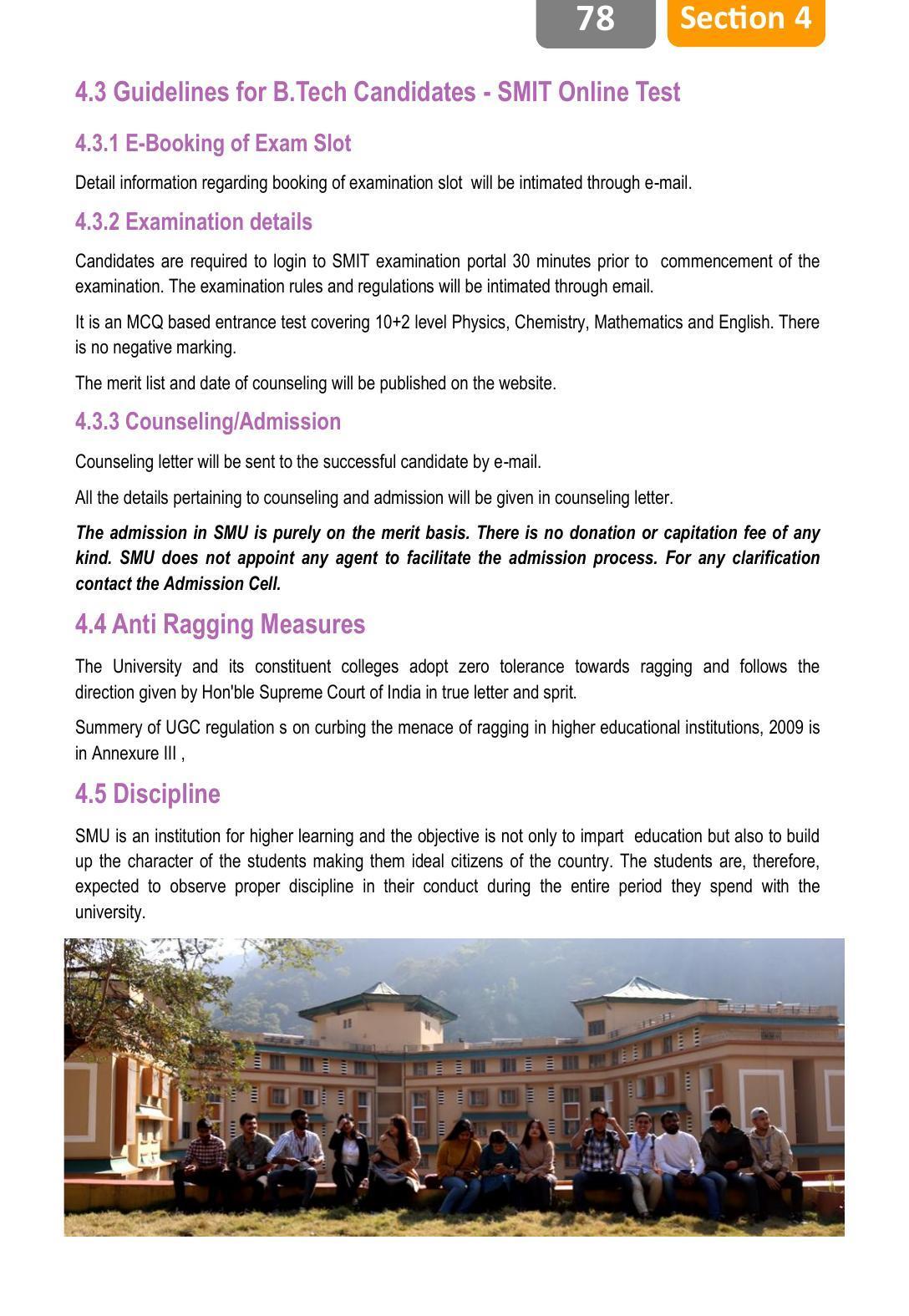 Sikkim Manipal University (SMU), Gangtok Prospectus 2022 - Page 82