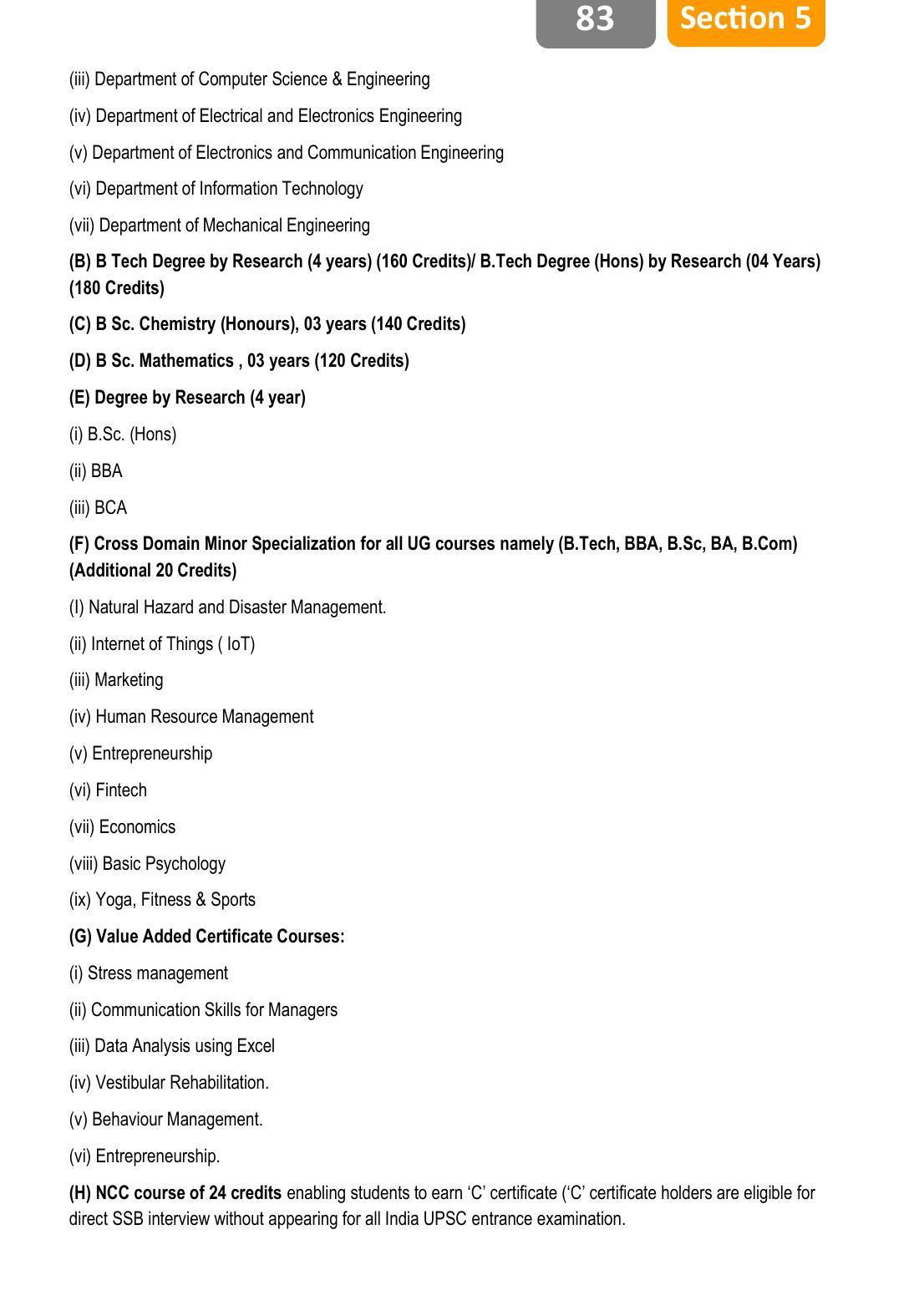 Sikkim Manipal University (SMU), Gangtok Prospectus 2022 - Page 87