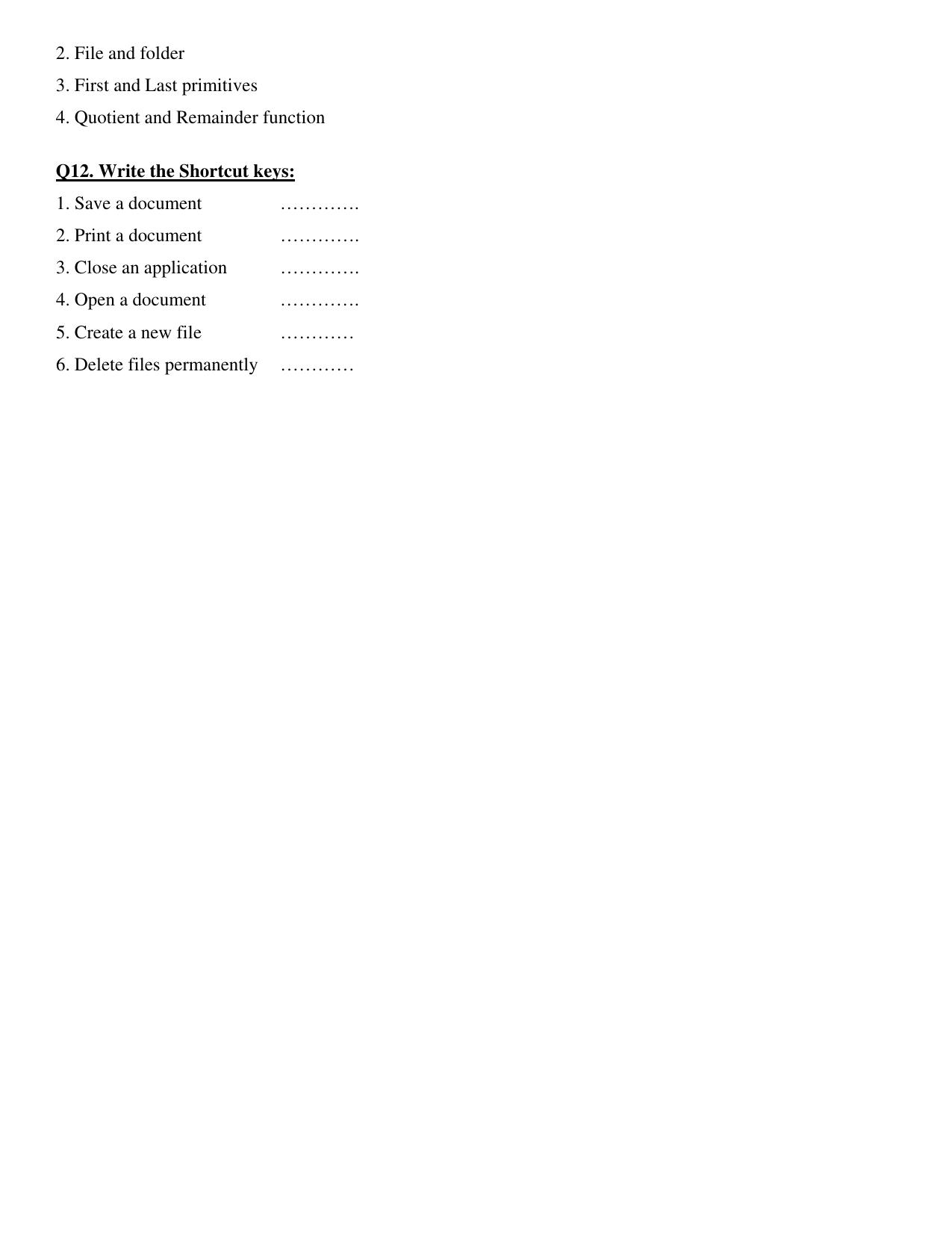Worksheet for Class 4 Computers Assignment 10 - Page 4